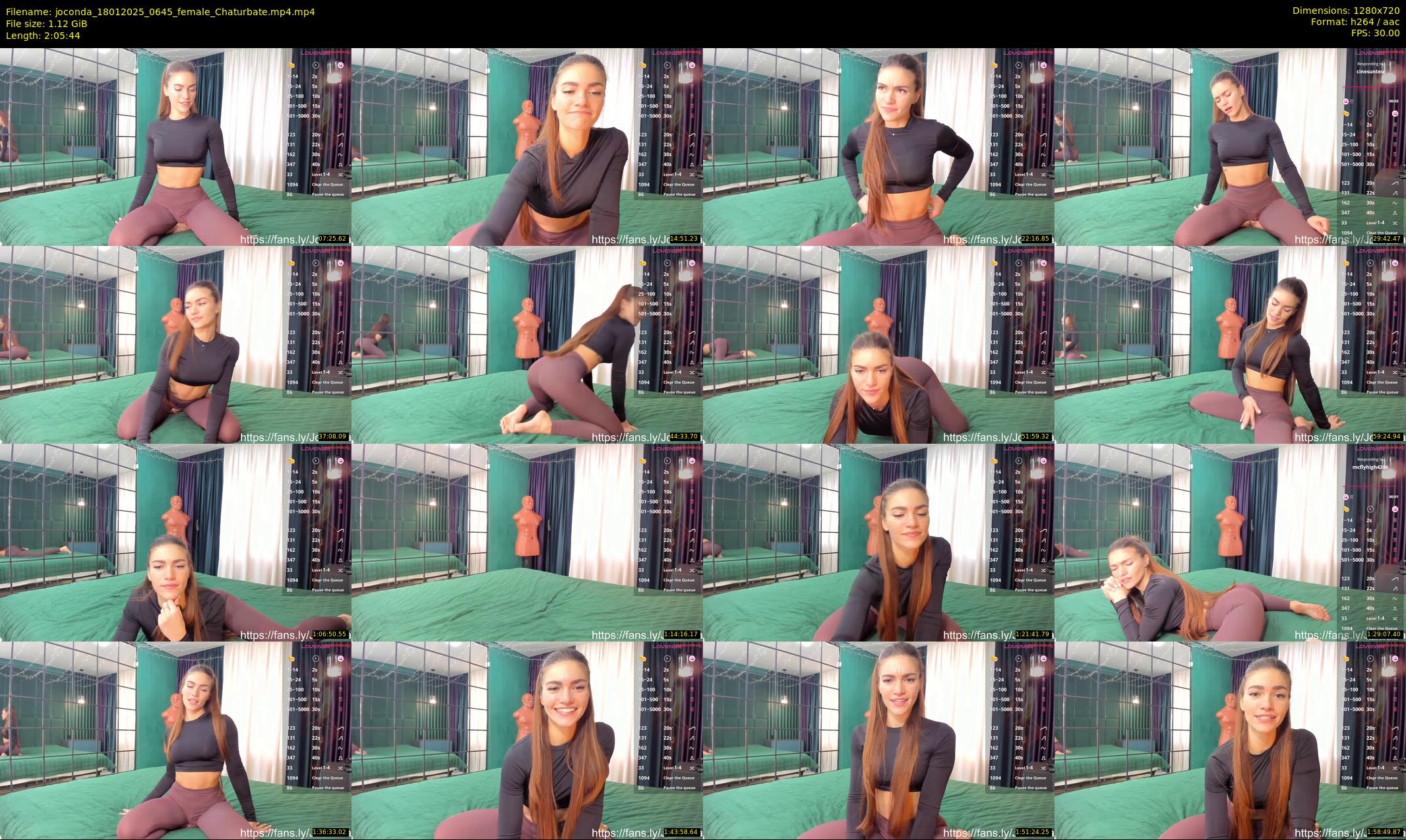 joconda — 126 minute Chaturbate female cam show recording, 720p, Jan 18, 2025