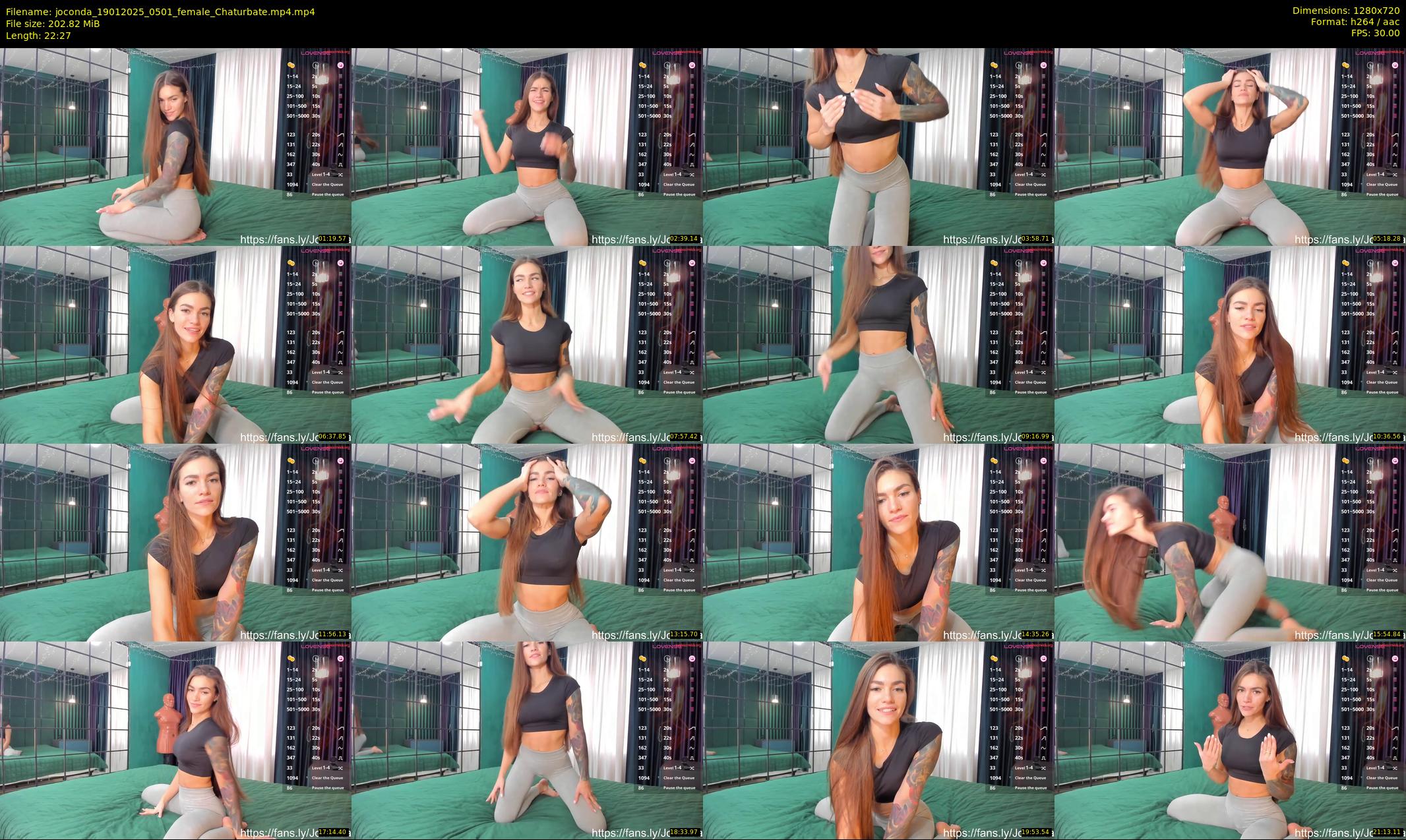 joconda — 23 minute Chaturbate female cam show recording, 720p, Jan 19, 2025