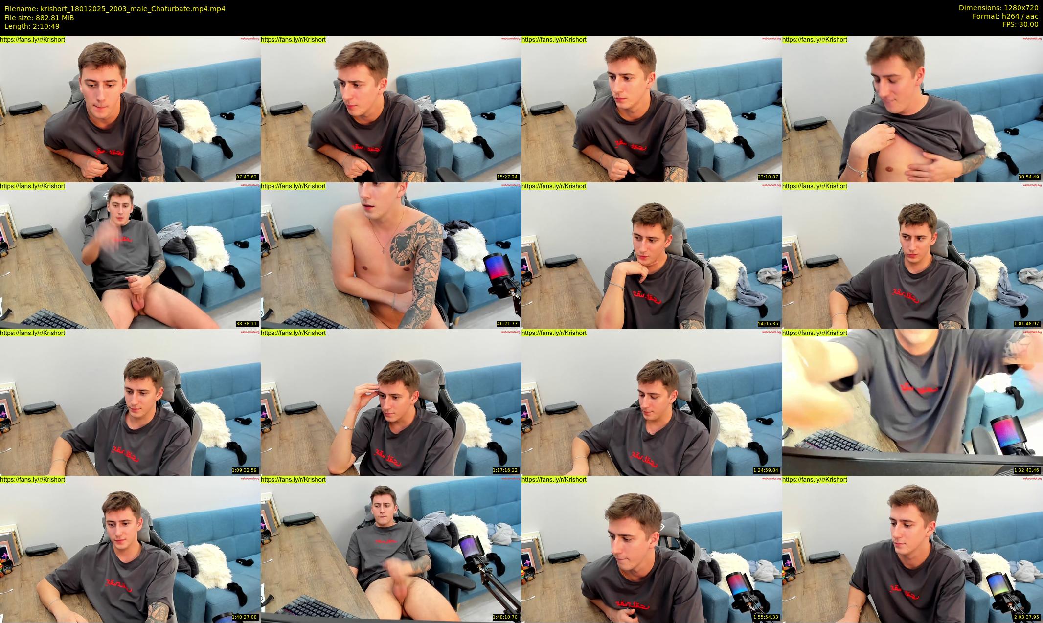 krishort — 131 minute Chaturbate male cam show recording, 720p, Jan 18, 2025