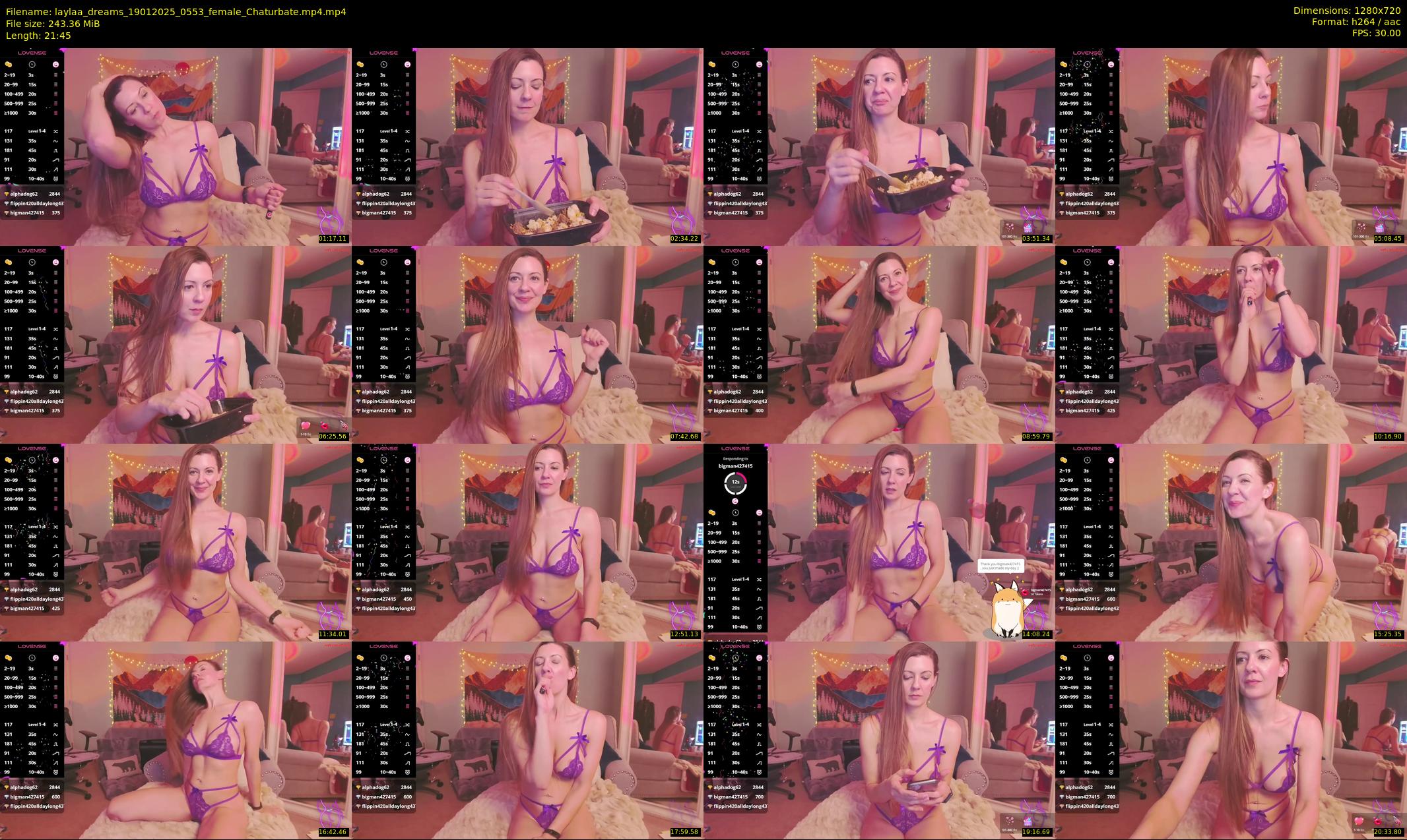 laylaa_dreams — 22 minute Chaturbate female cam show recording, 720p, Jan 19, 2025