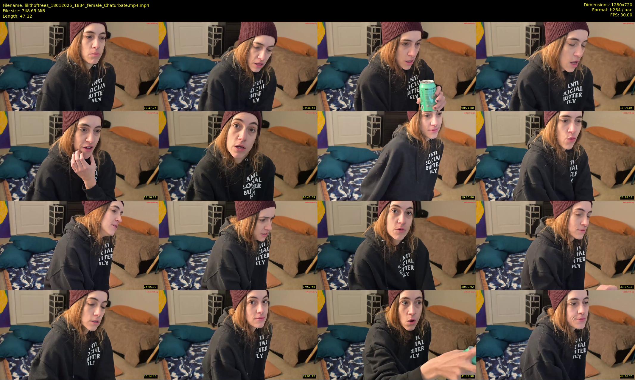 lilithoftrees — 48 minute Chaturbate female cam show recording, 720p, Jan 18, 2025