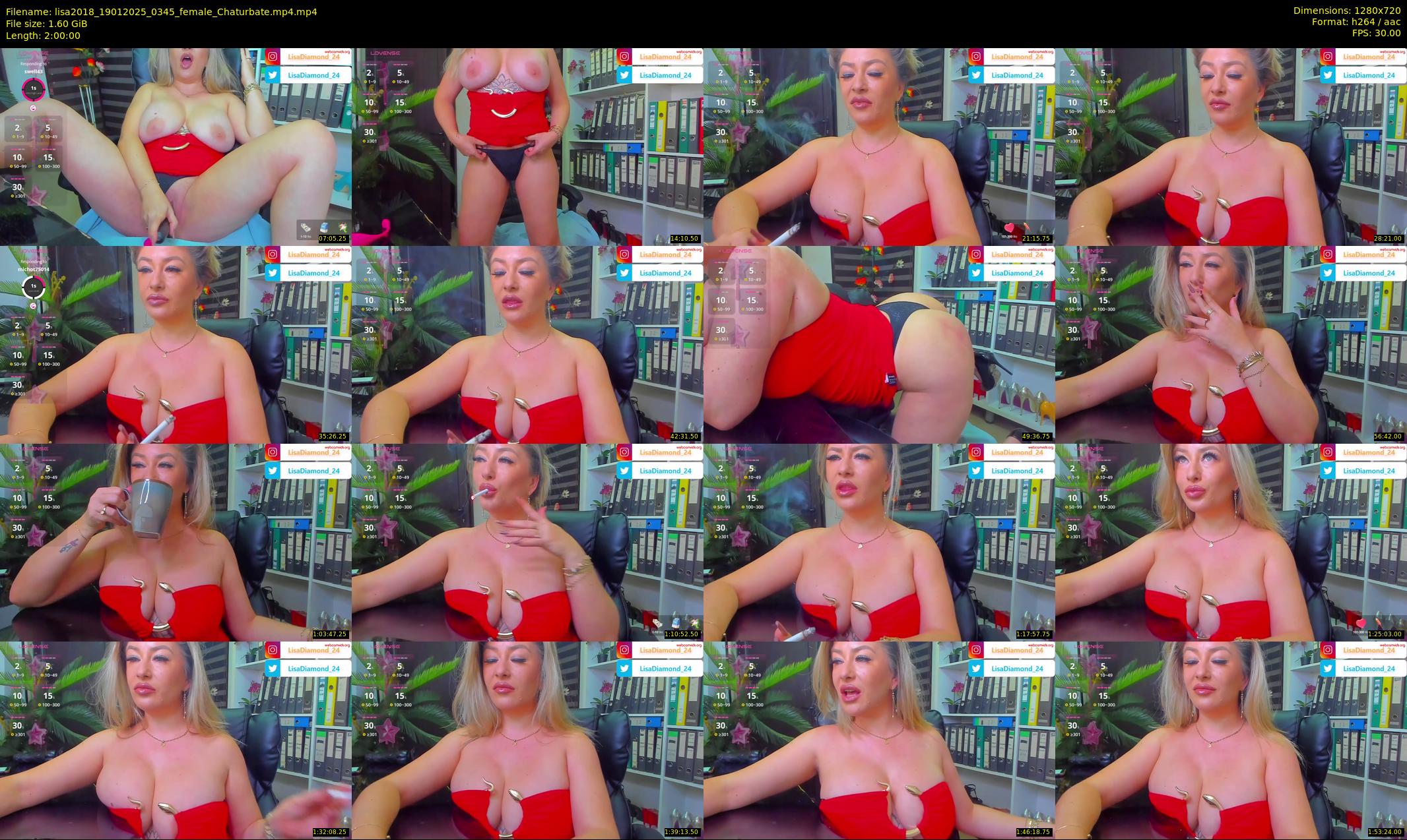 lisa2018 — 120 minute Chaturbate female cam show recording, 720p, Jan 19, 2025