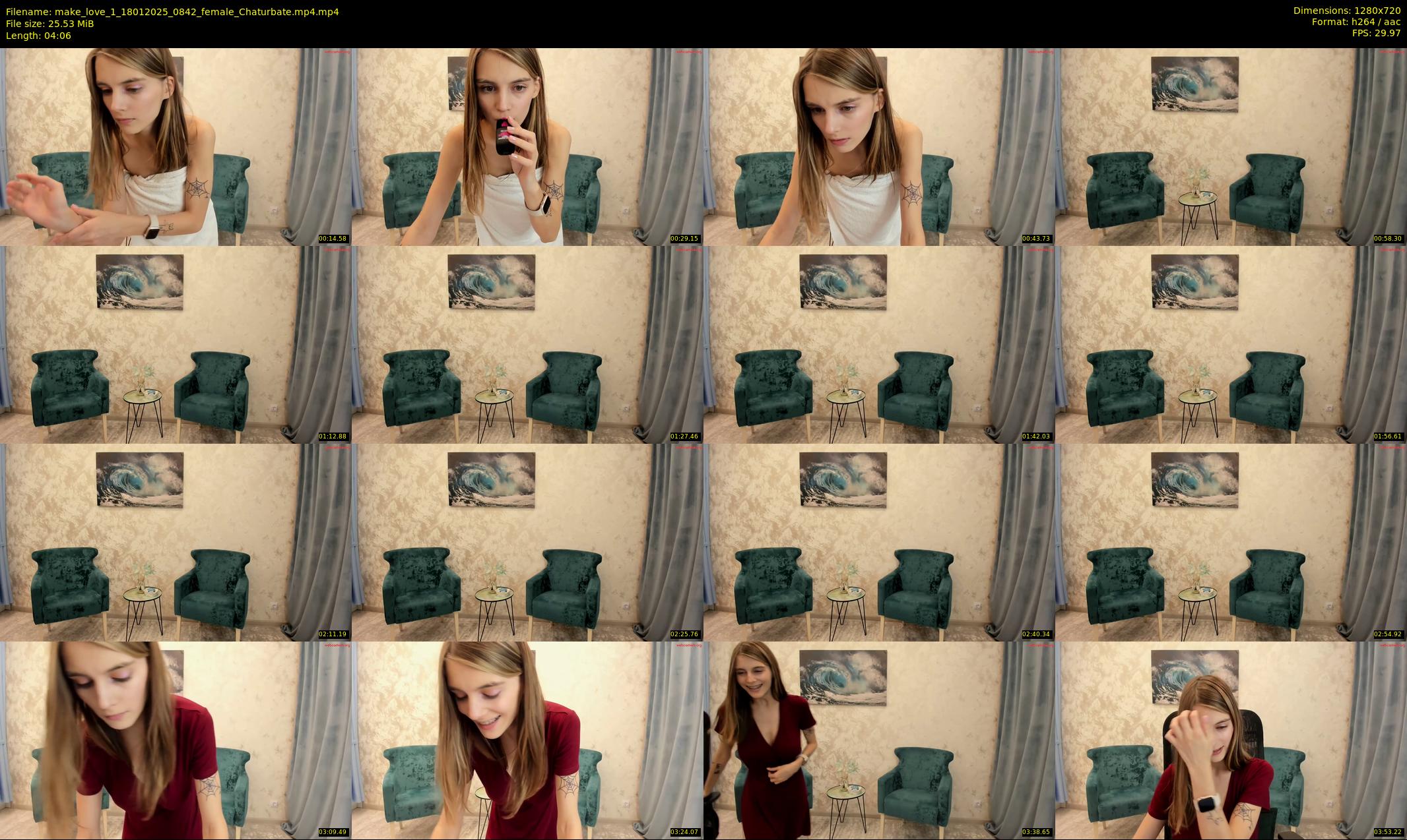make_love_1 — 5 minute Chaturbate female cam show recording, 720p, Jan 18, 2025