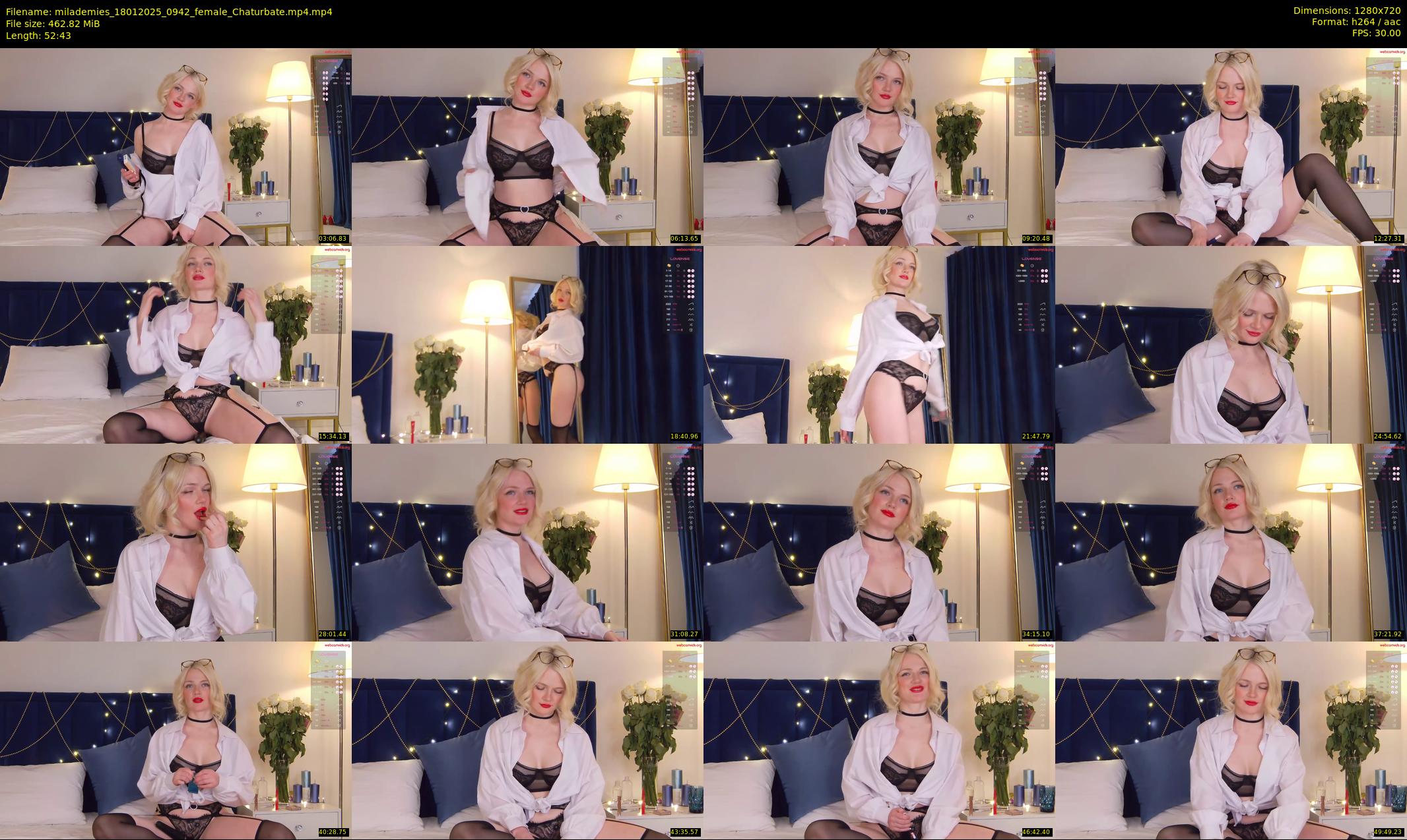milademies — 53 minute Chaturbate female cam show recording, 720p, Jan 18, 2025