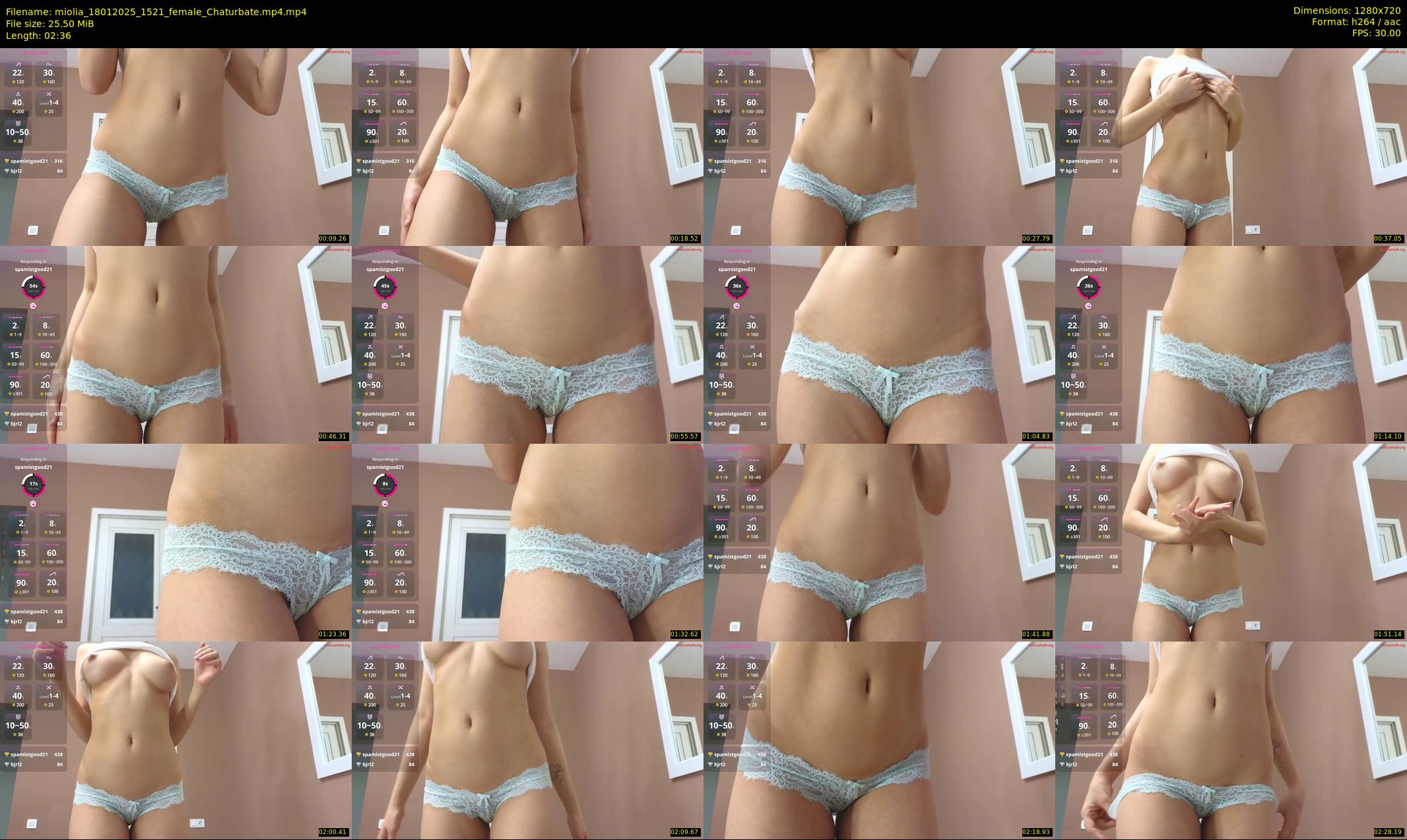 miolia — 3 minute Chaturbate female cam show recording, 720p, Jan 18, 2025