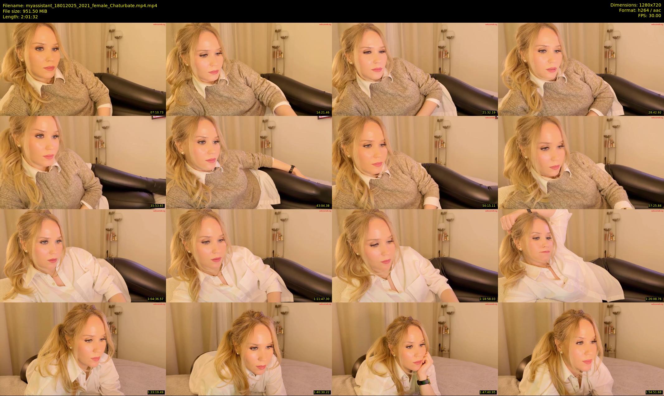 myassistant — 122 minute Chaturbate female cam show recording, 720p, Jan 18, 2025