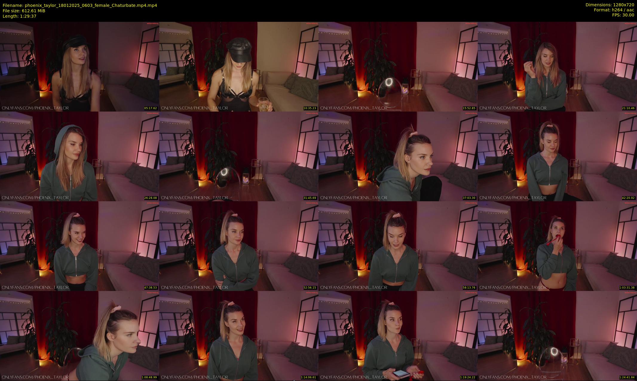 phoenix_taylor — 90 minute Chaturbate female cam show recording, 720p, Jan 18, 2025