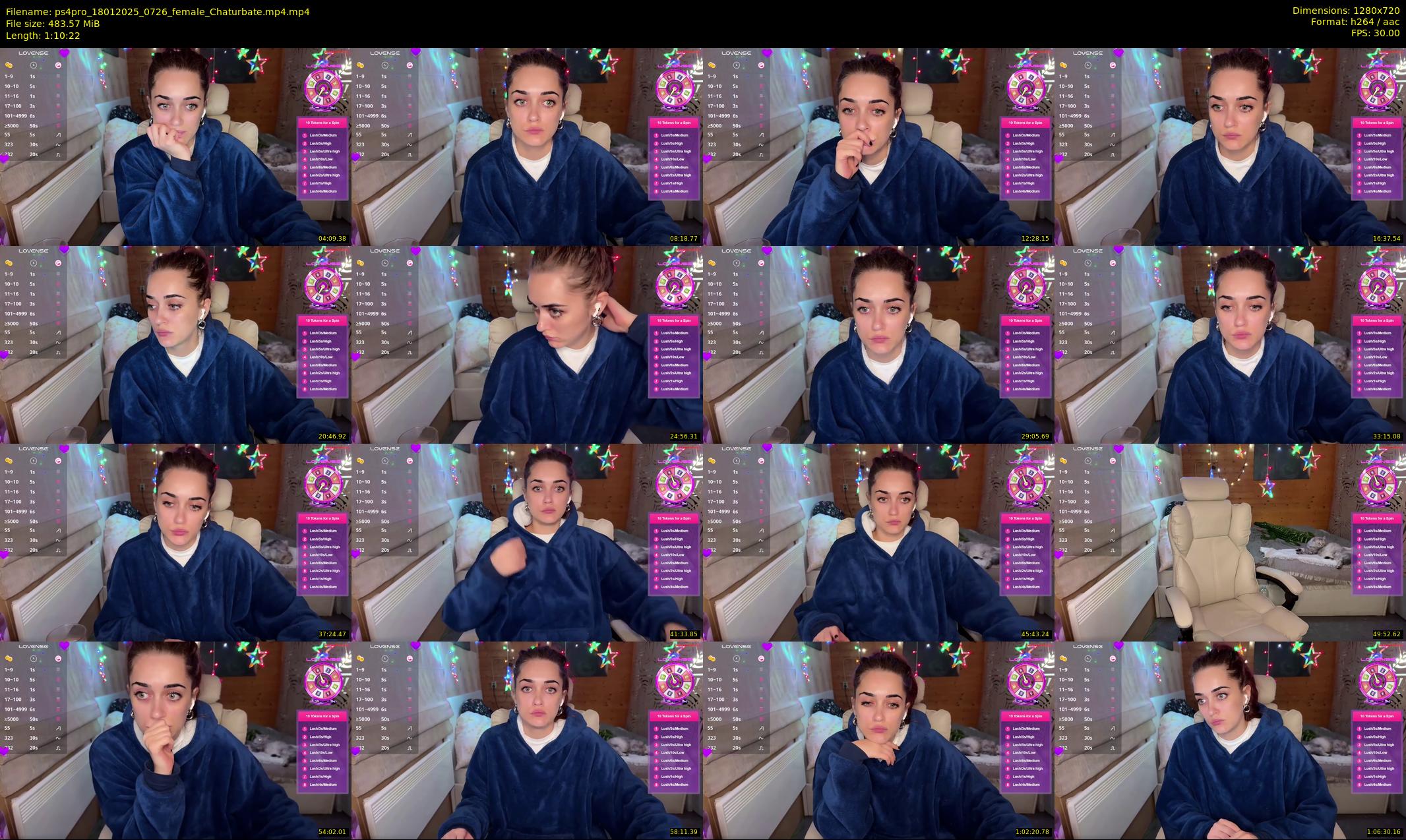 ps4pro — 71 minute Chaturbate female cam show recording, 720p, Jan 18, 2025