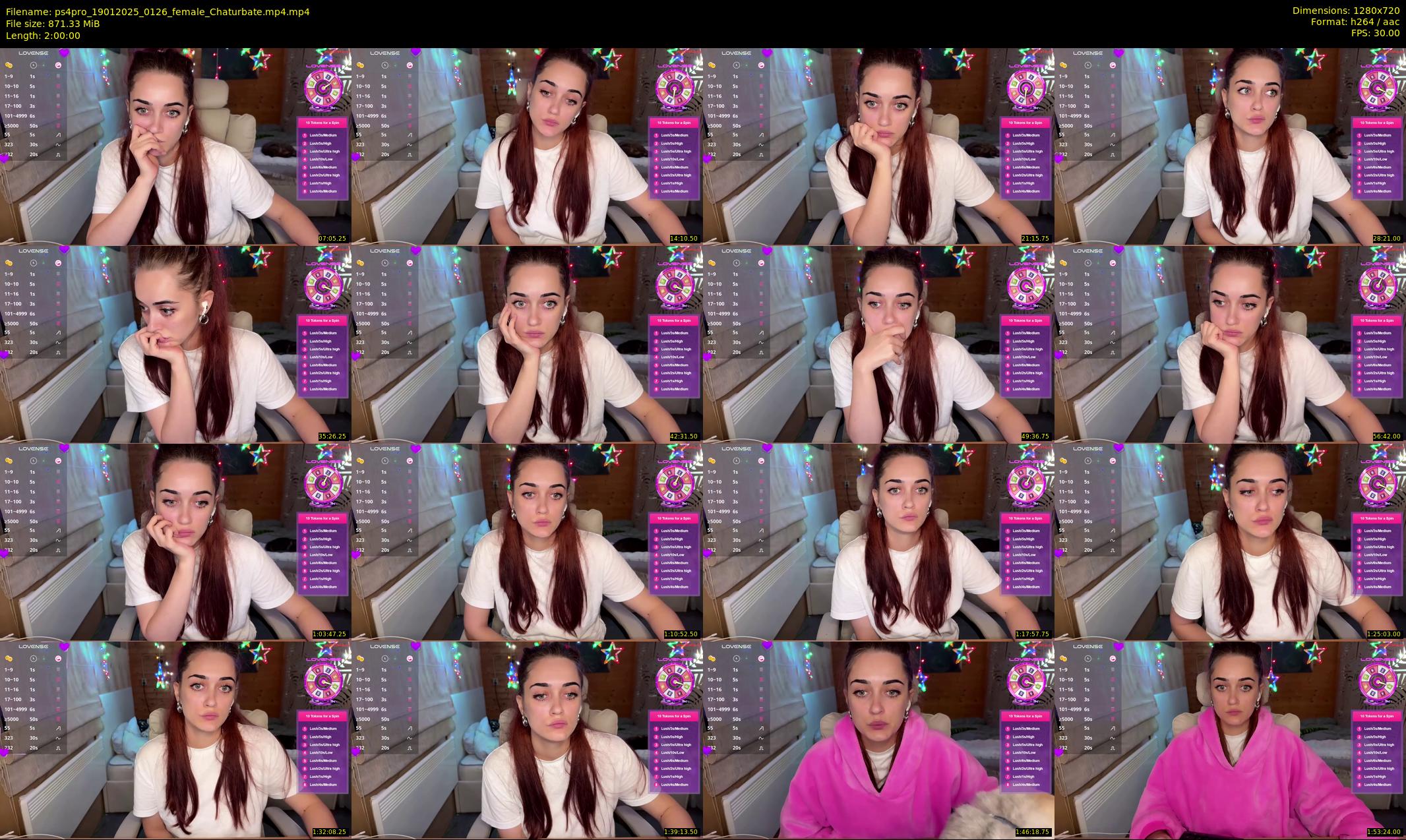 ps4pro — 120 minute Chaturbate female cam show recording, 720p, Jan 19, 2025