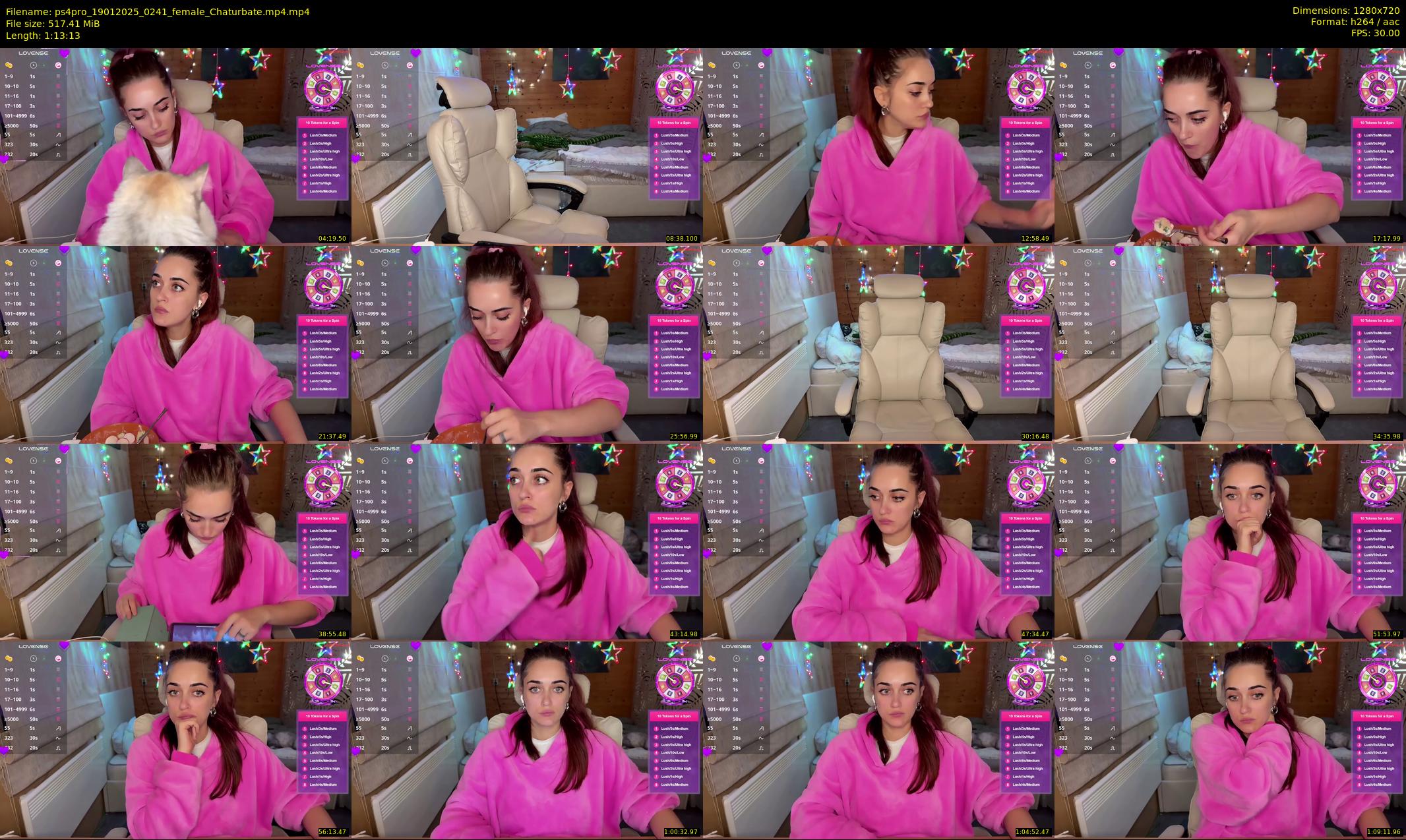 ps4pro — 74 minute Chaturbate female cam show recording, 720p, Jan 19, 2025