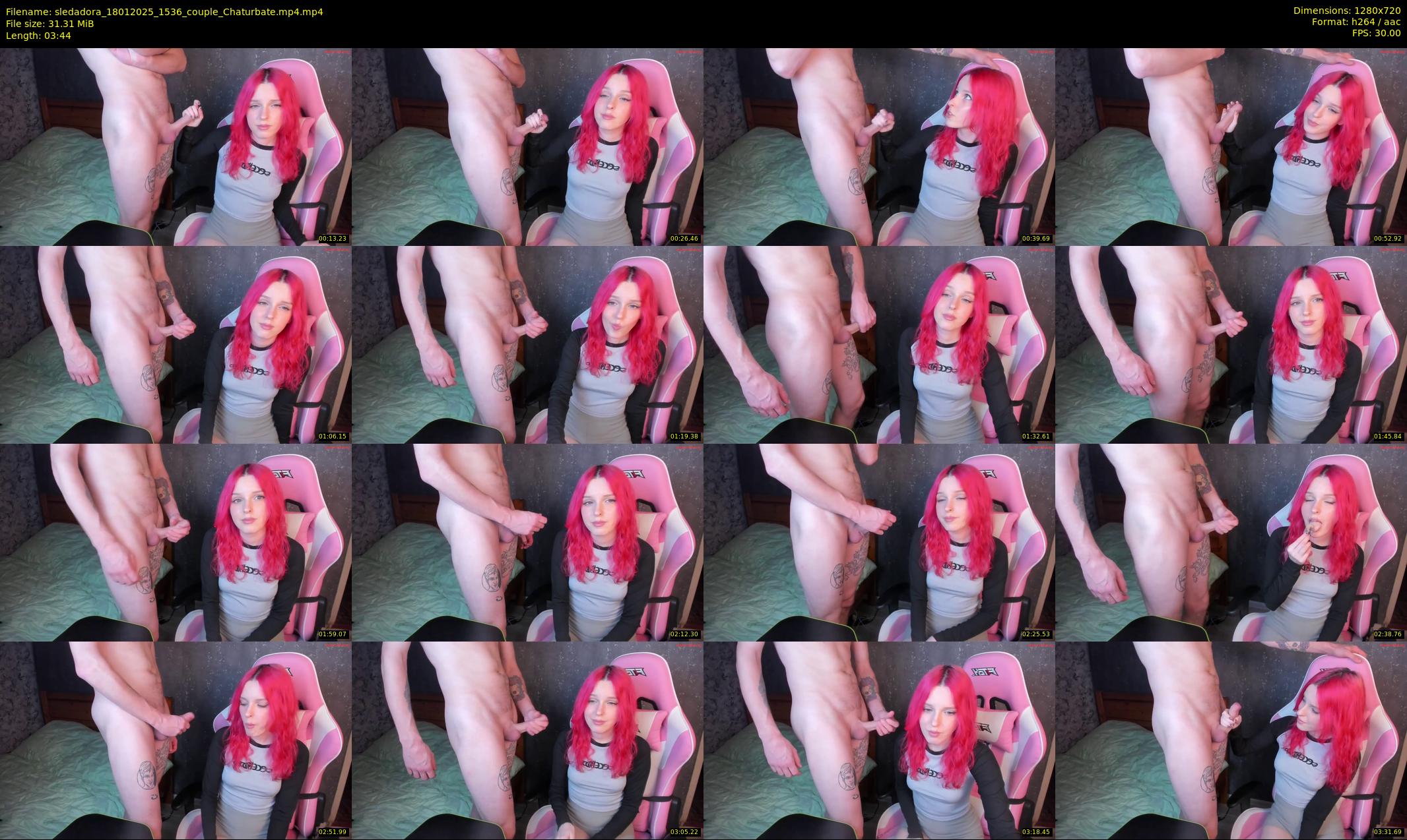 sledadora — 4 minute Chaturbate couple cam show recording, 720p, Jan 18, 2025