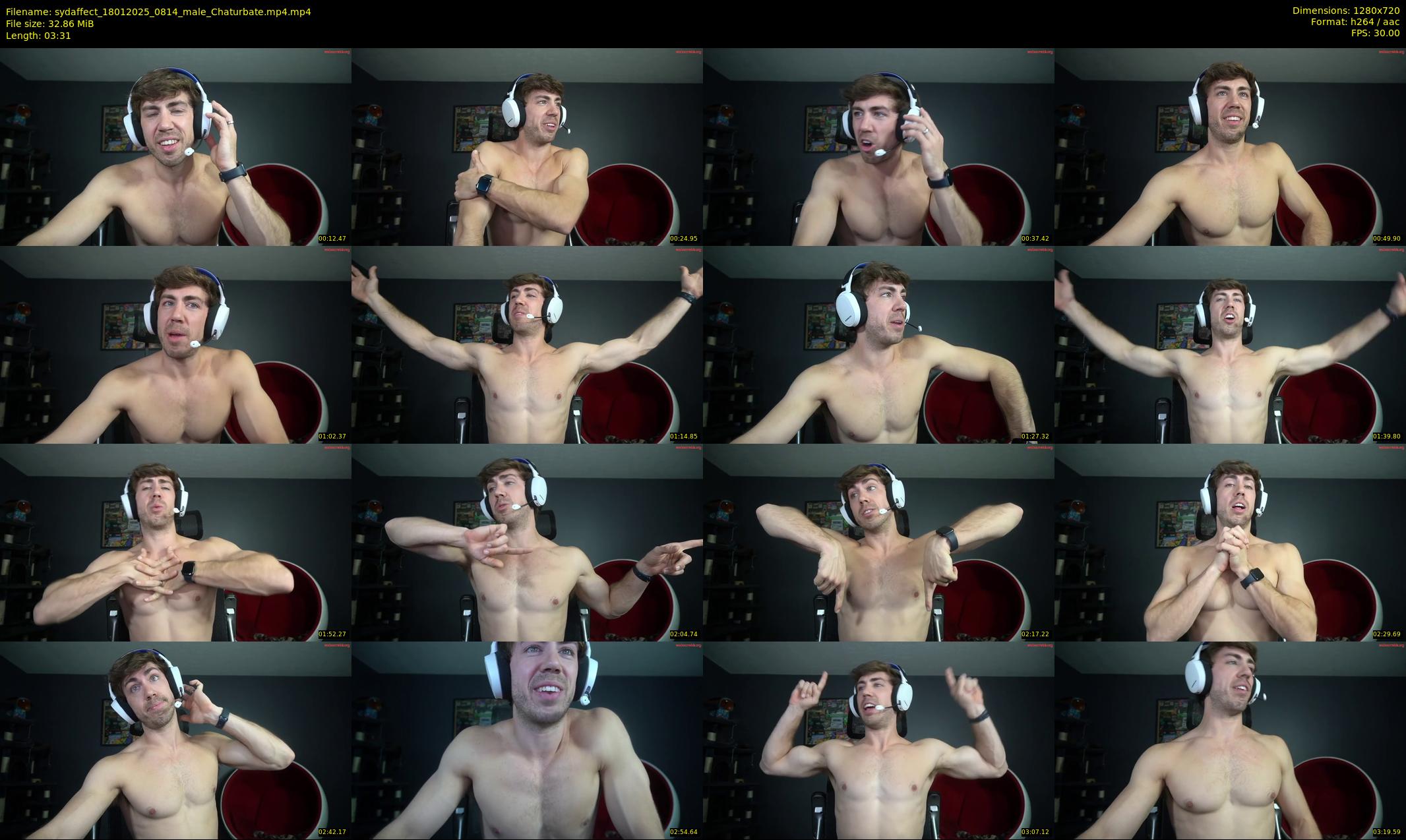 sydaffect — 4 minute Chaturbate male cam show recording, 720p, Jan 18, 2025