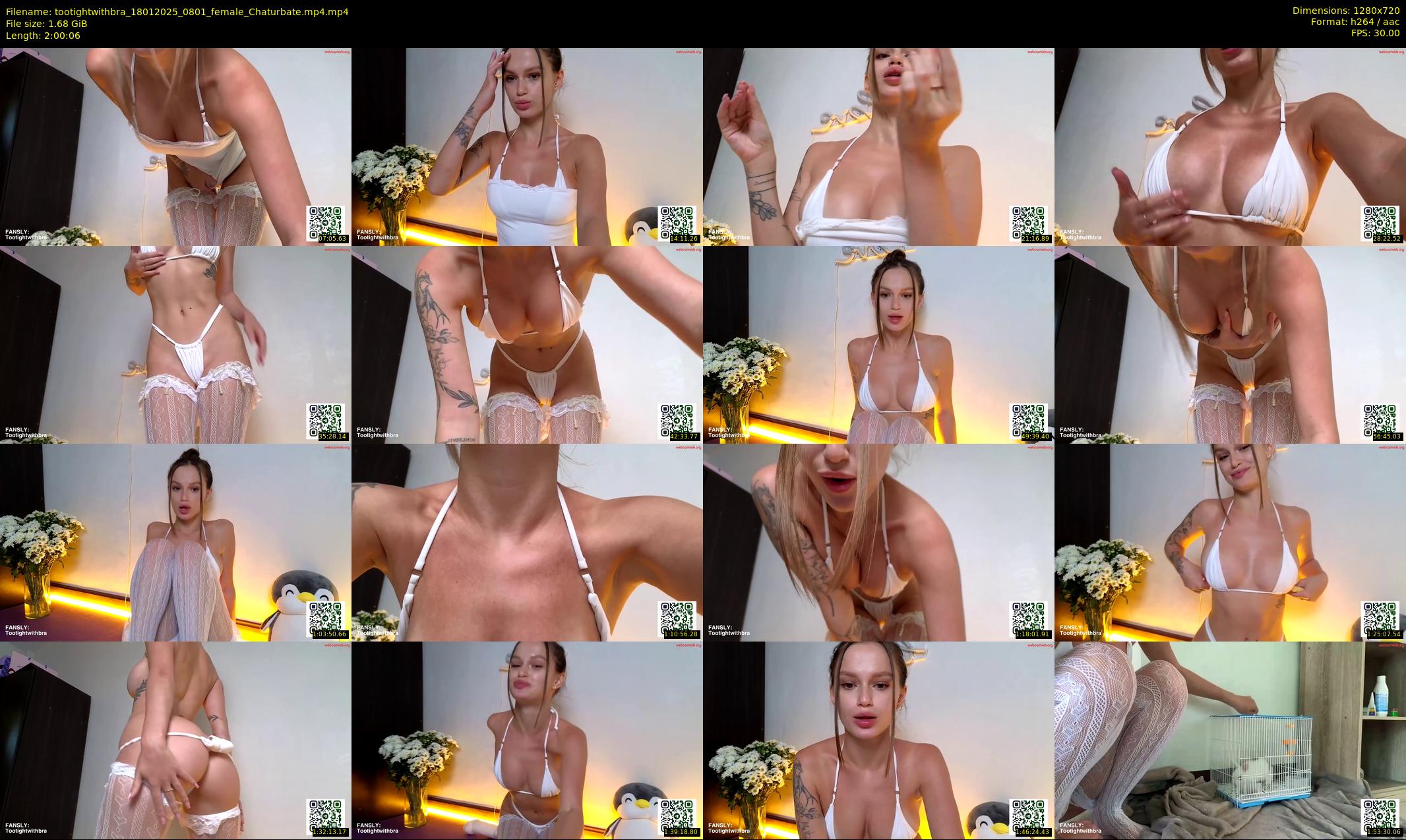 tootightwithbra — 121 minute Chaturbate female cam show recording, 720p, Jan 18, 2025