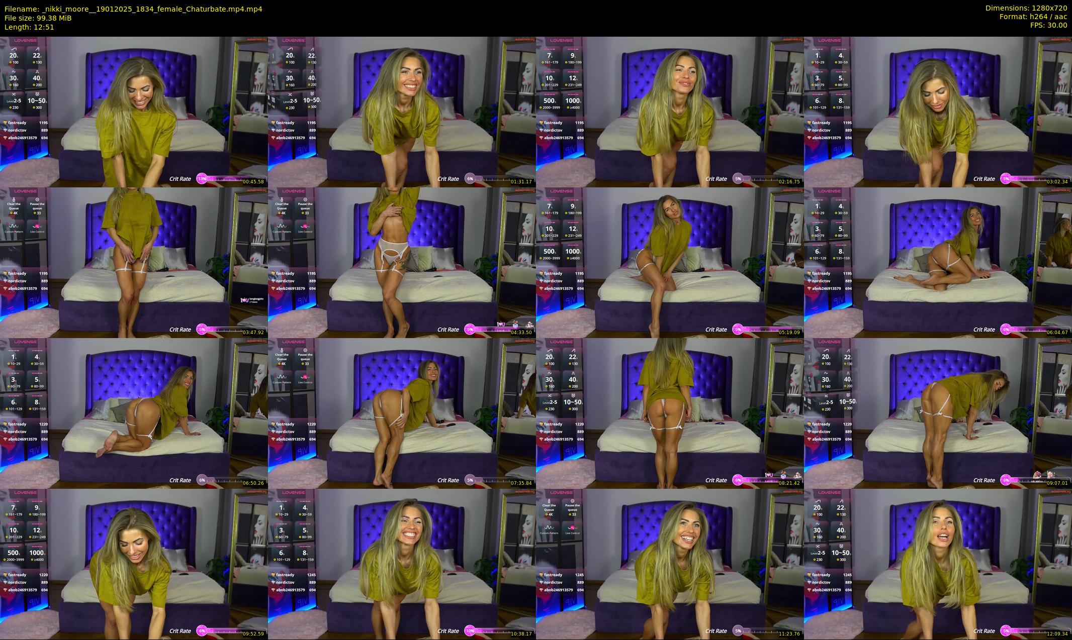_nikki_moore_ — 13 minute Chaturbate female cam show recording, 720p, Jan 19, 2025