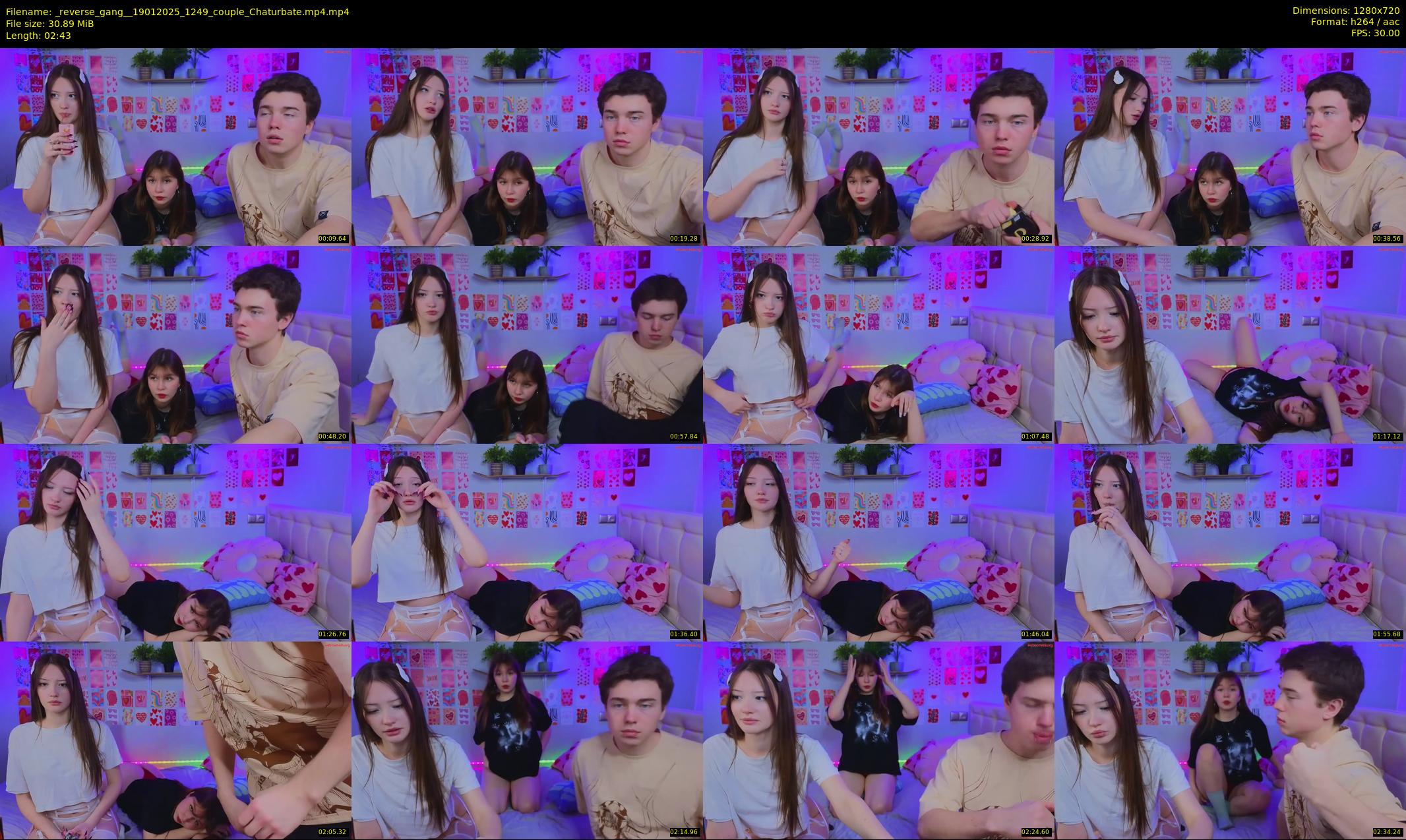 _reverse_gang_ — 3 minute Chaturbate couple cam show recording, 720p, Jan 19, 2025