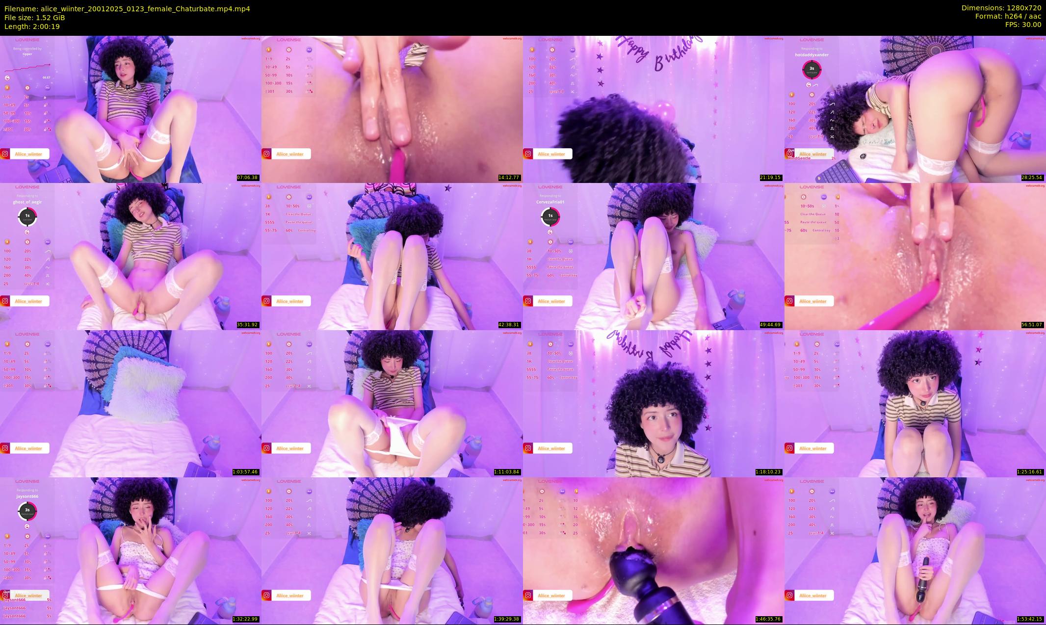 alice_wiinter — 121 minute Chaturbate female cam show recording, 720p, Jan 20, 2025
