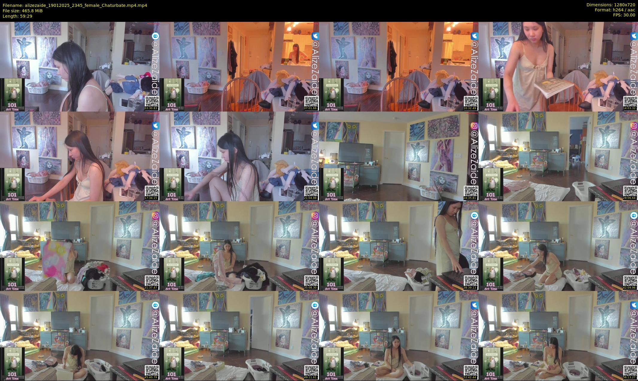 alizezaide — 60 minute Chaturbate female cam show recording, 720p, Jan 19, 2025
