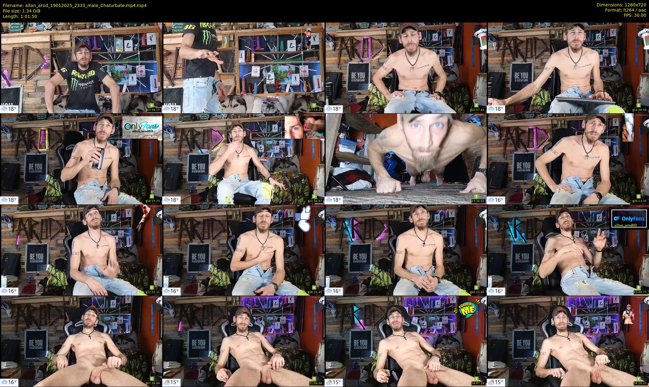 allan_arod — 62 minute Chaturbate male cam show recording, 720p, Jan 19, 2025