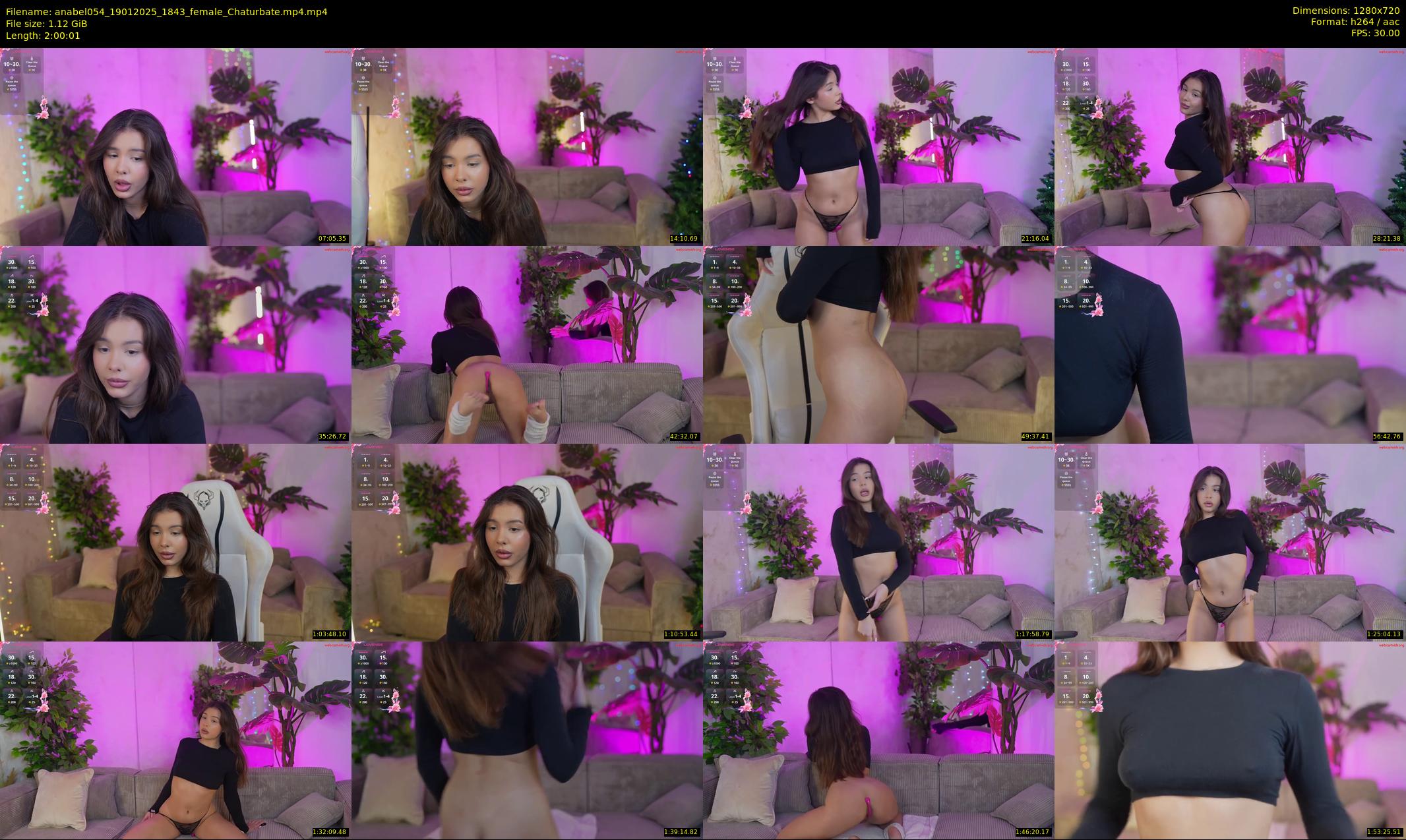 anabel054 — 121 minute Chaturbate female cam show recording, 720p, Jan 19, 2025