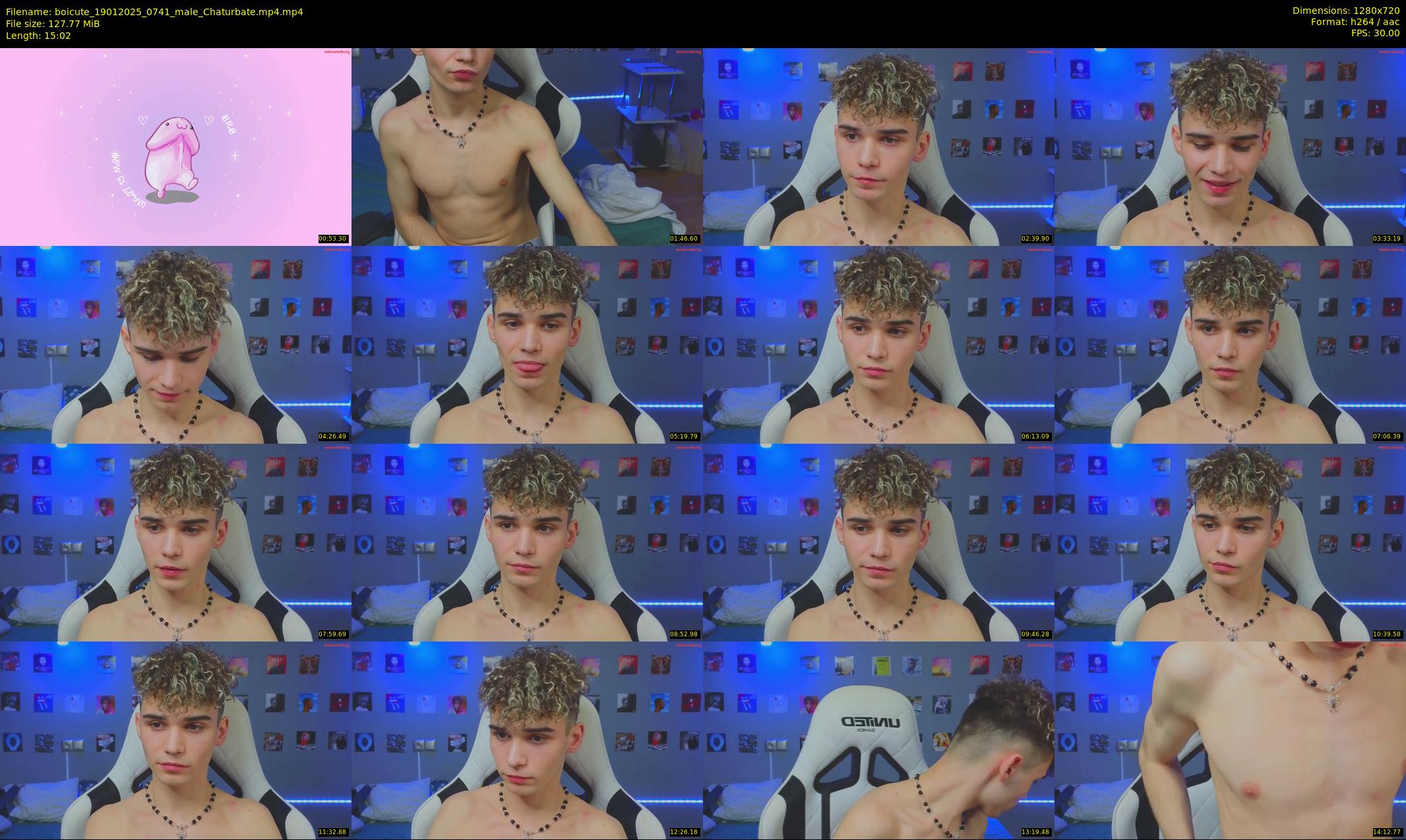 boicute — 16 minute Chaturbate male cam show recording, 720p, Jan 19, 2025