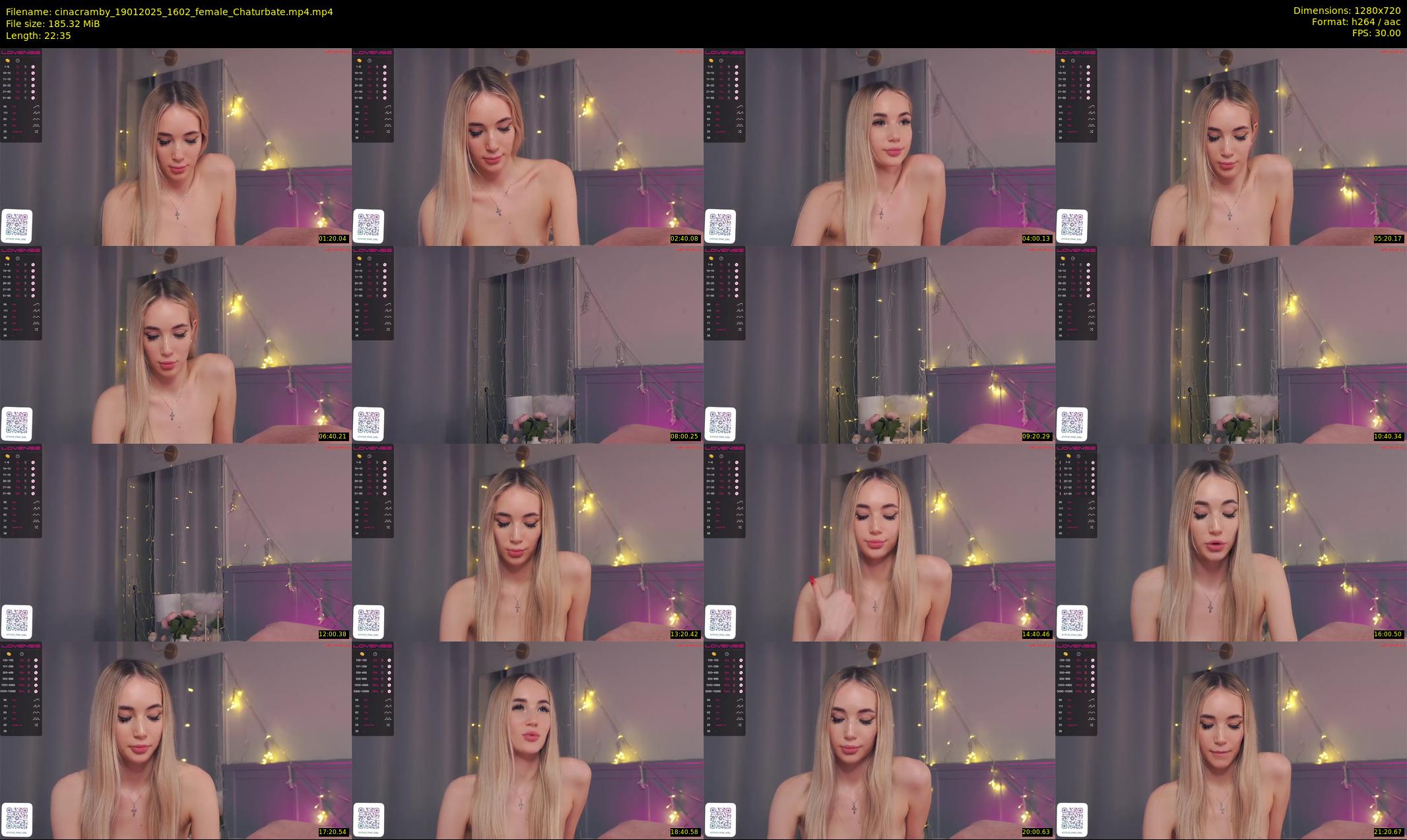 cinacramby — 23 minute Chaturbate female cam show recording, 720p, Jan 19, 2025