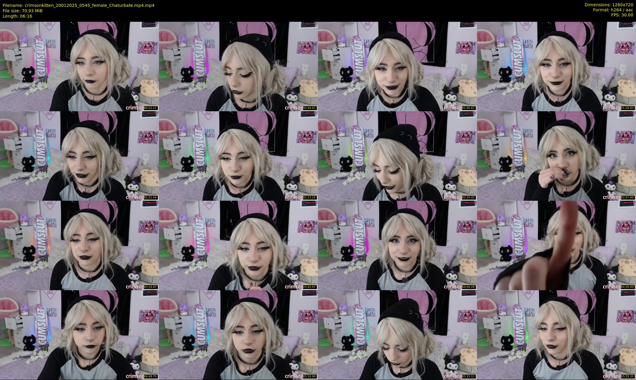 crimsonkitten — 7 minute Chaturbate female cam show recording, 720p, Jan 20, 2025