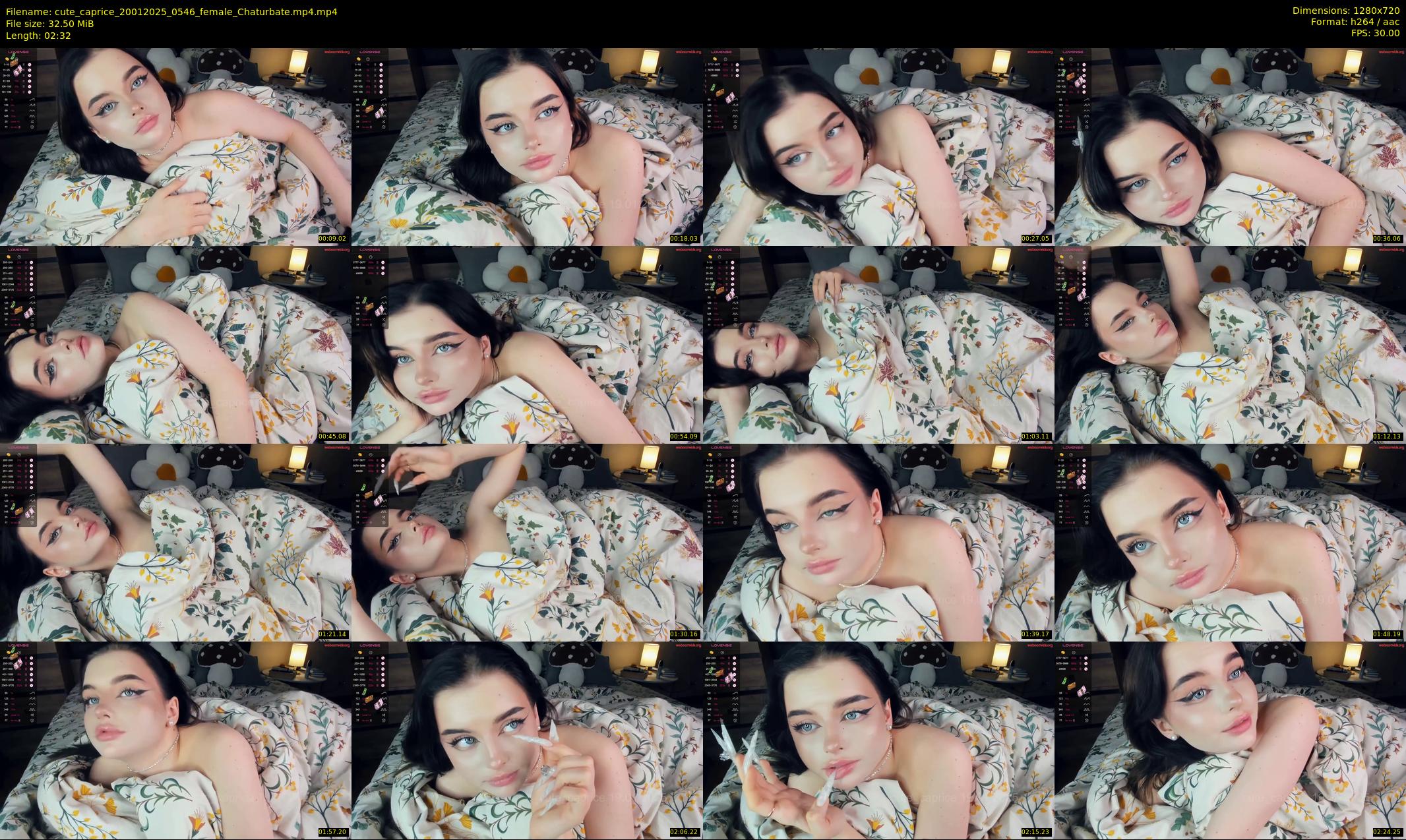 cute_caprice — 3 minute Chaturbate female cam show recording, 720p, Jan 20, 2025