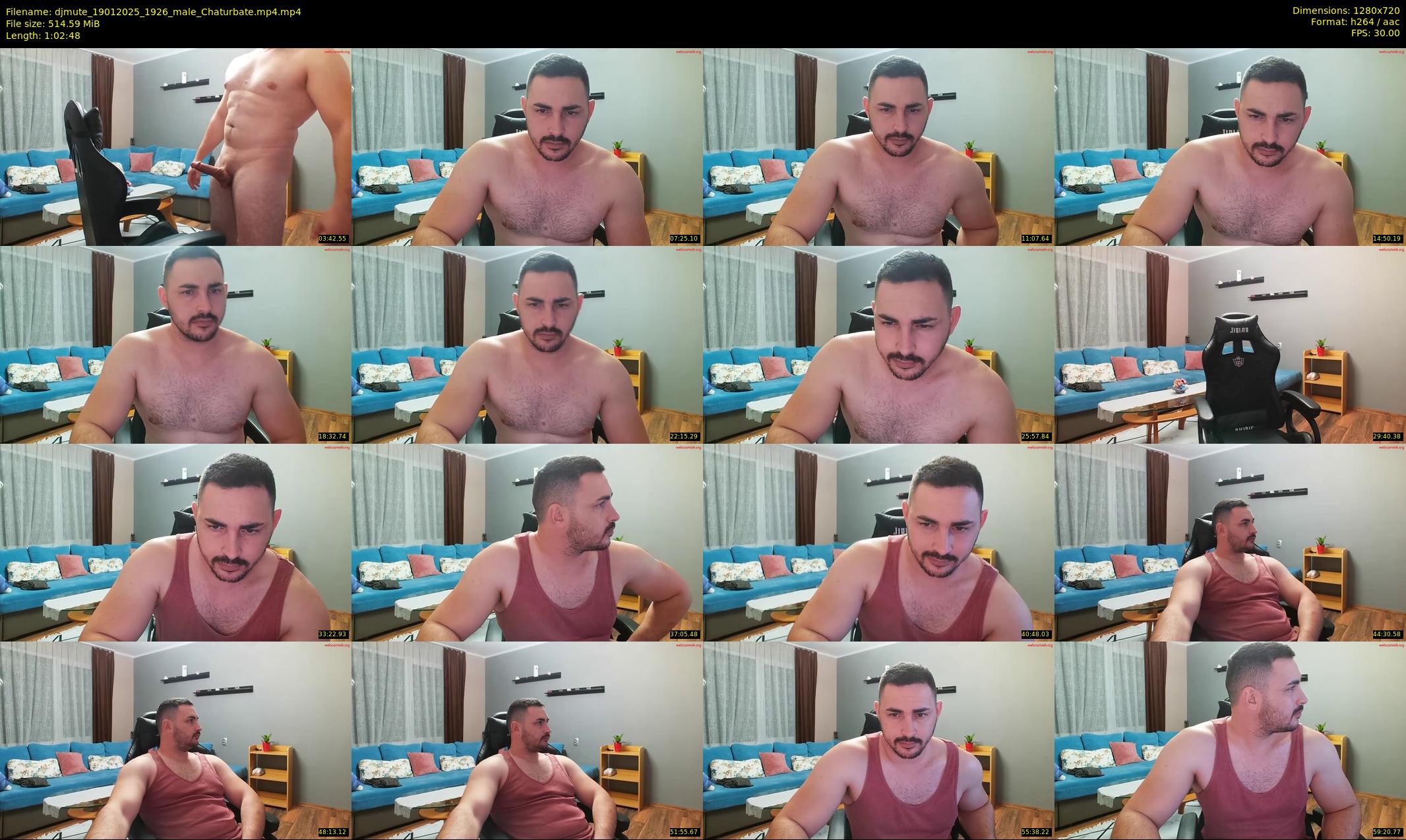 djmute — 63 minute Chaturbate male cam show recording, 720p, Jan 19, 2025