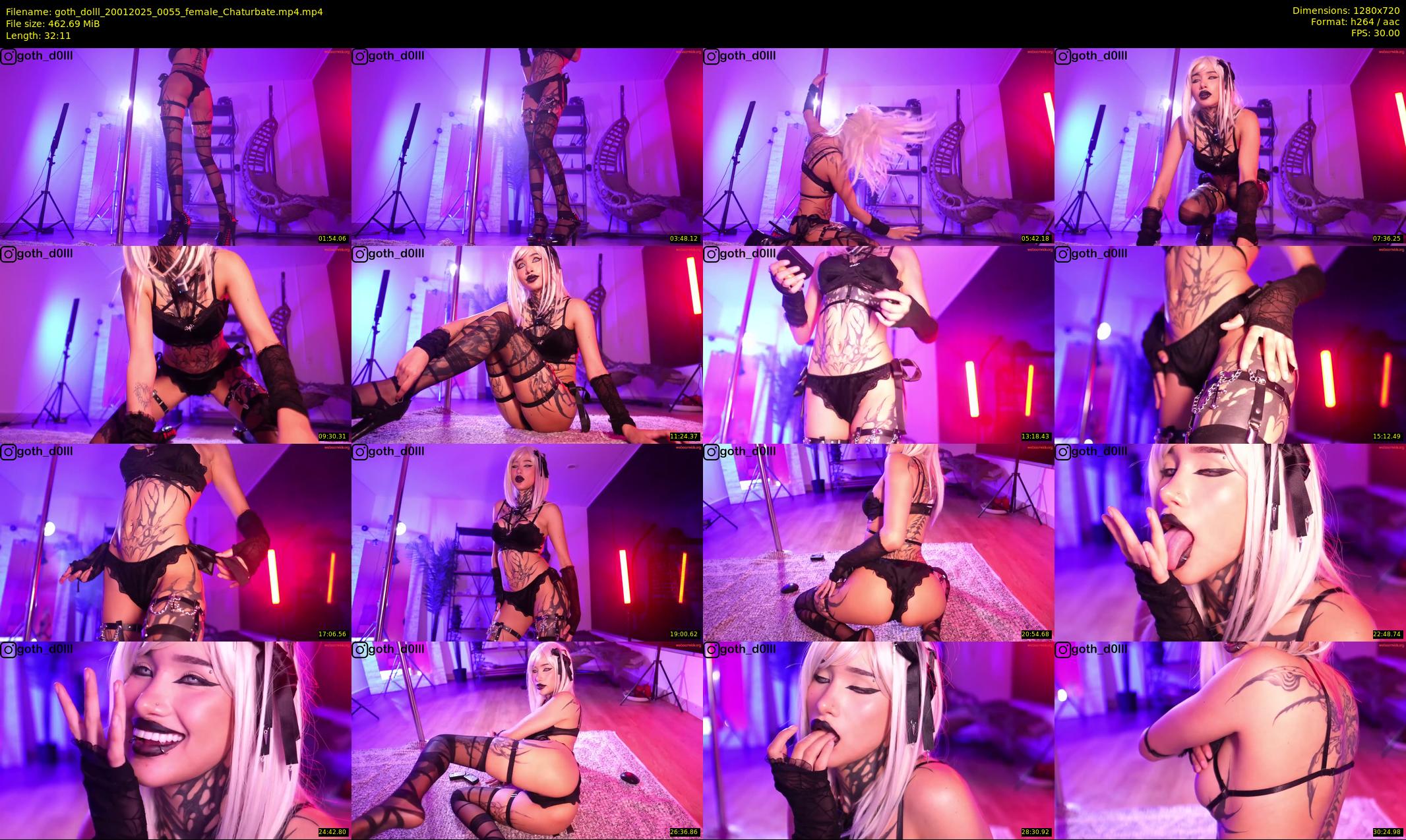goth_dolll — 33 minute Chaturbate female cam show recording, 720p, Jan 20, 2025