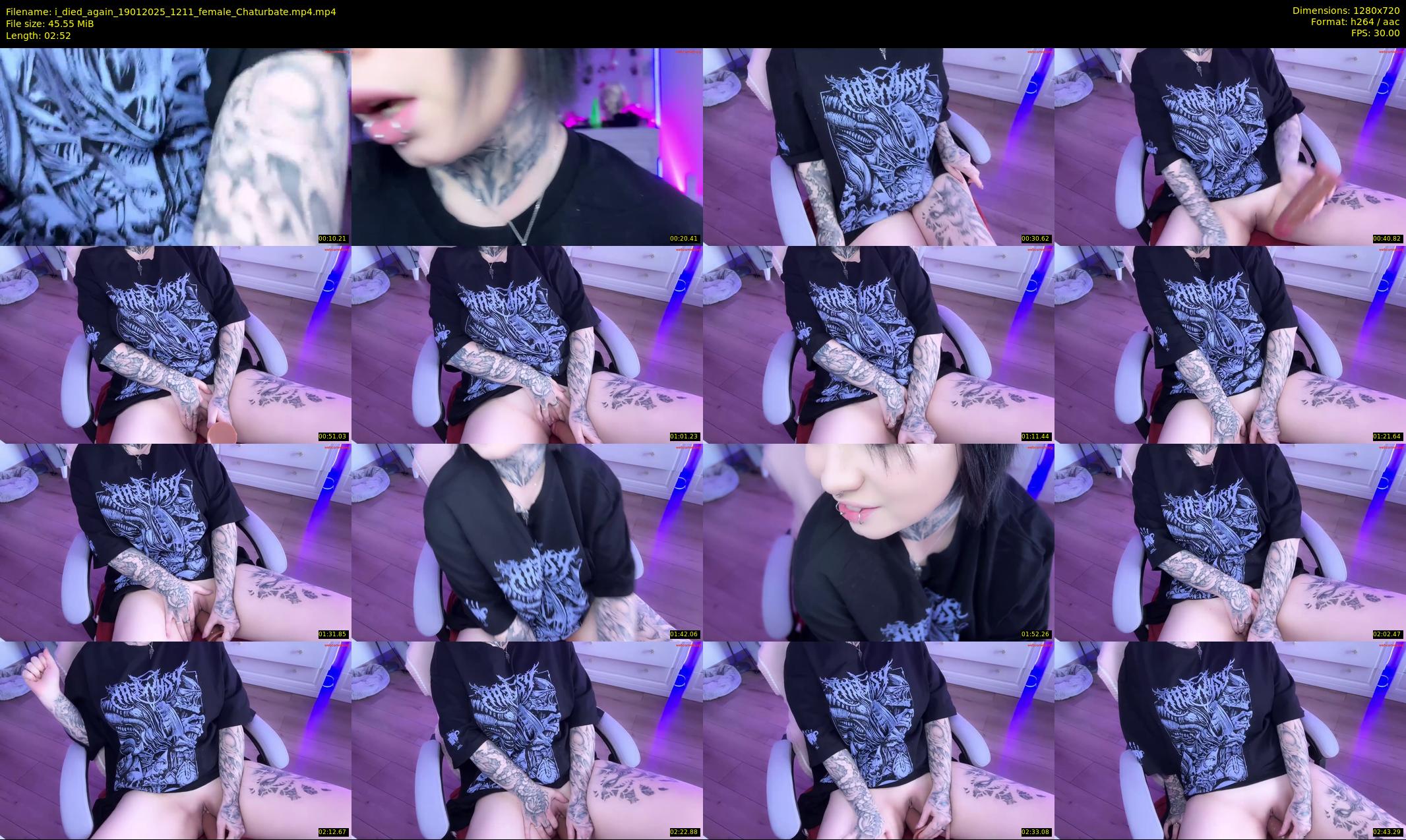 i_died_again — 3 minute Chaturbate female cam show recording, 720p, Jan 19, 2025
