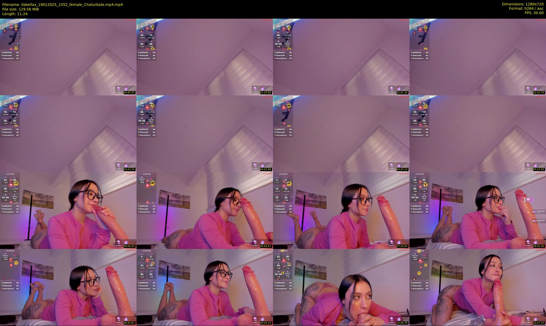 itsbellax — 12 minute Chaturbate female cam show recording, 720p, Jan 19, 2025