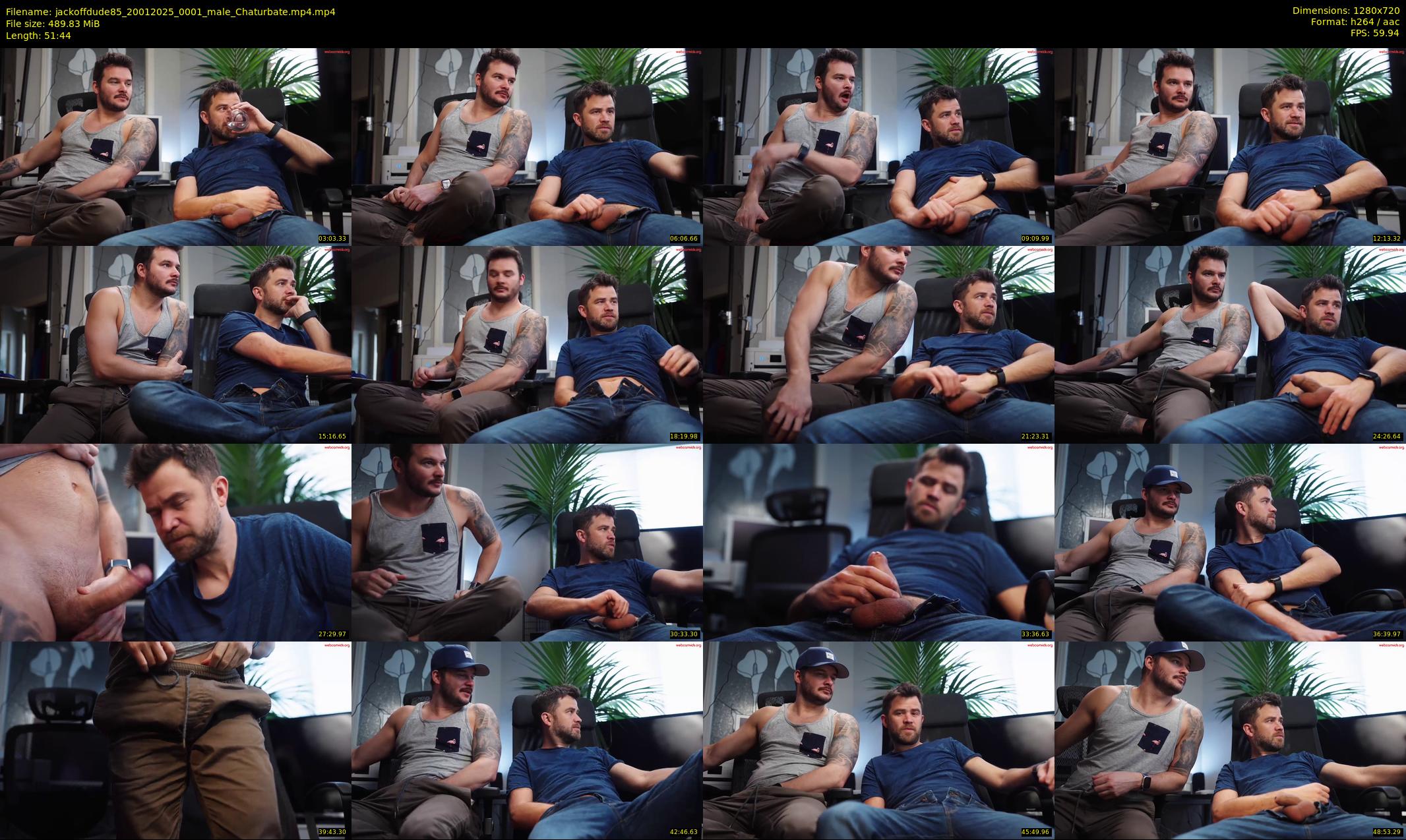 jackoffdude85 — 52 minute Chaturbate male cam show recording, 720p, Jan 20, 2025