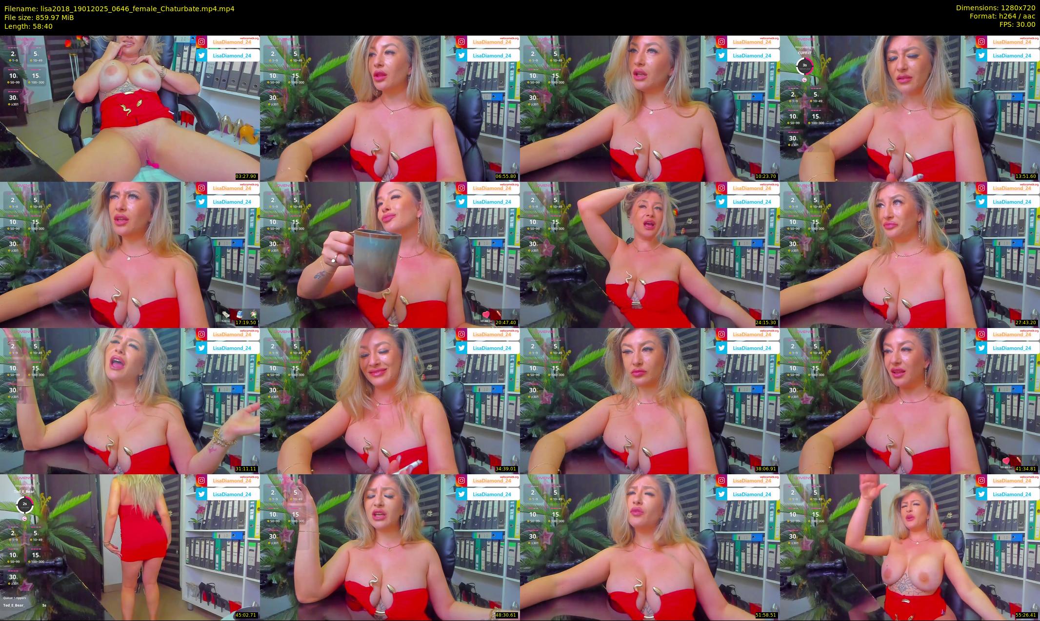 lisa2018 — 59 minute Chaturbate female cam show recording, 720p, Jan 19, 2025