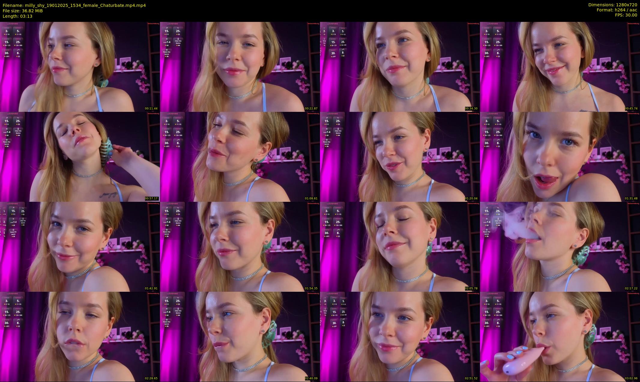 milly_shy — 4 minute Chaturbate female cam show recording, 720p, Jan 19, 2025