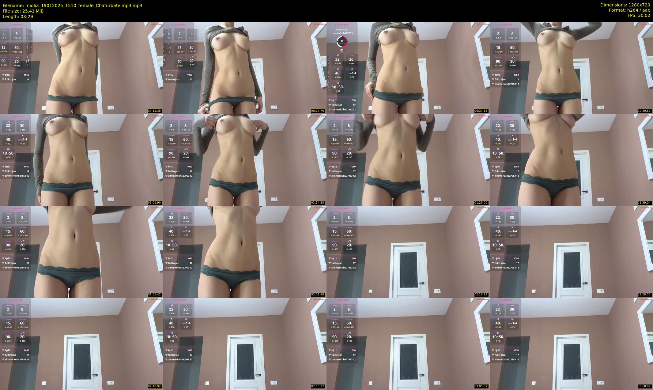 miolia — 4 minute Chaturbate female cam show recording, 720p, Jan 19, 2025