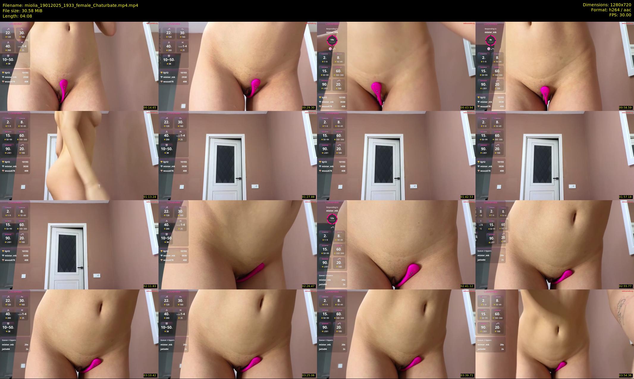 miolia — 5 minute Chaturbate female cam show recording, 720p, Jan 19, 2025