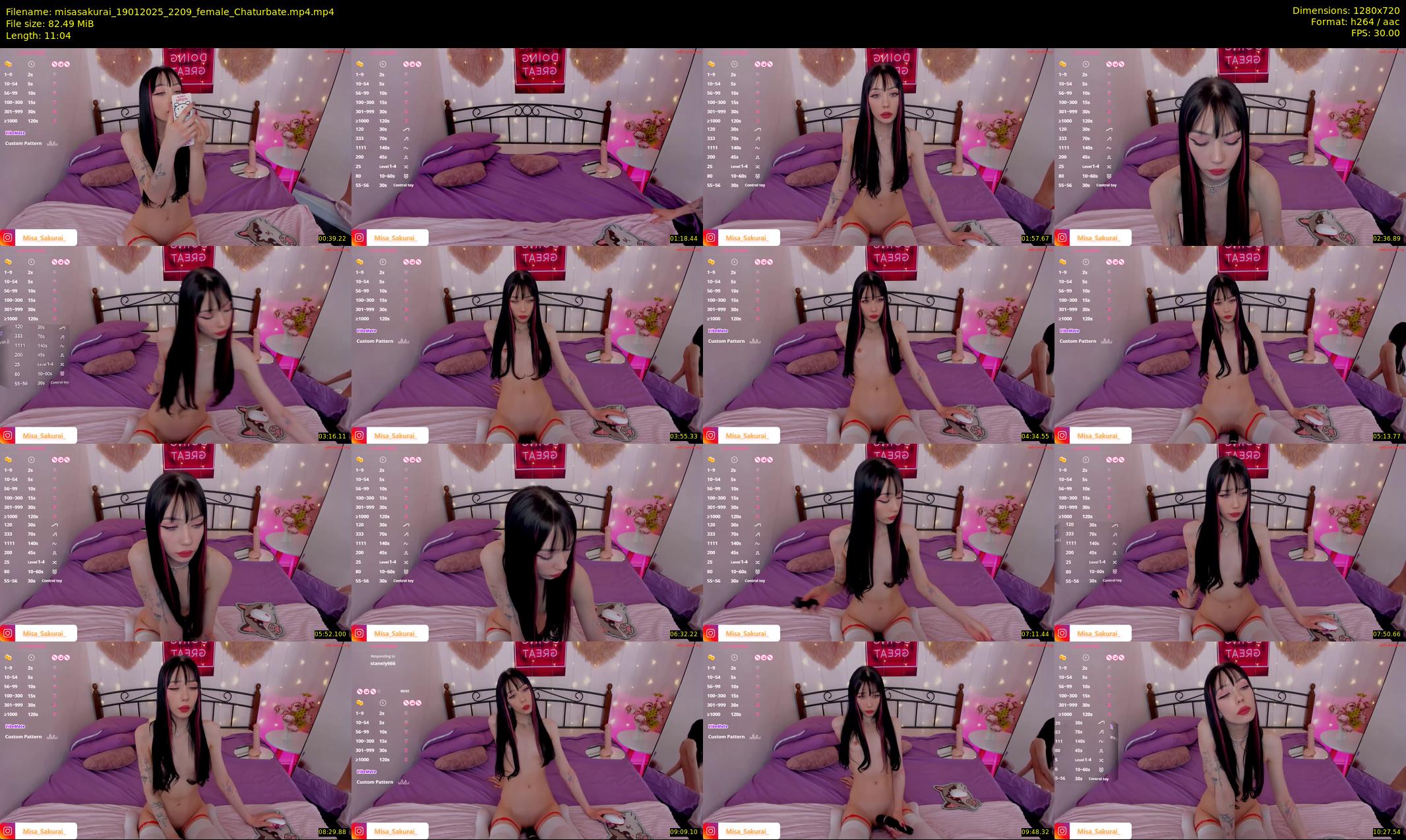 misasakurai — 12 minute Chaturbate female cam show recording, 720p, Jan 19, 2025