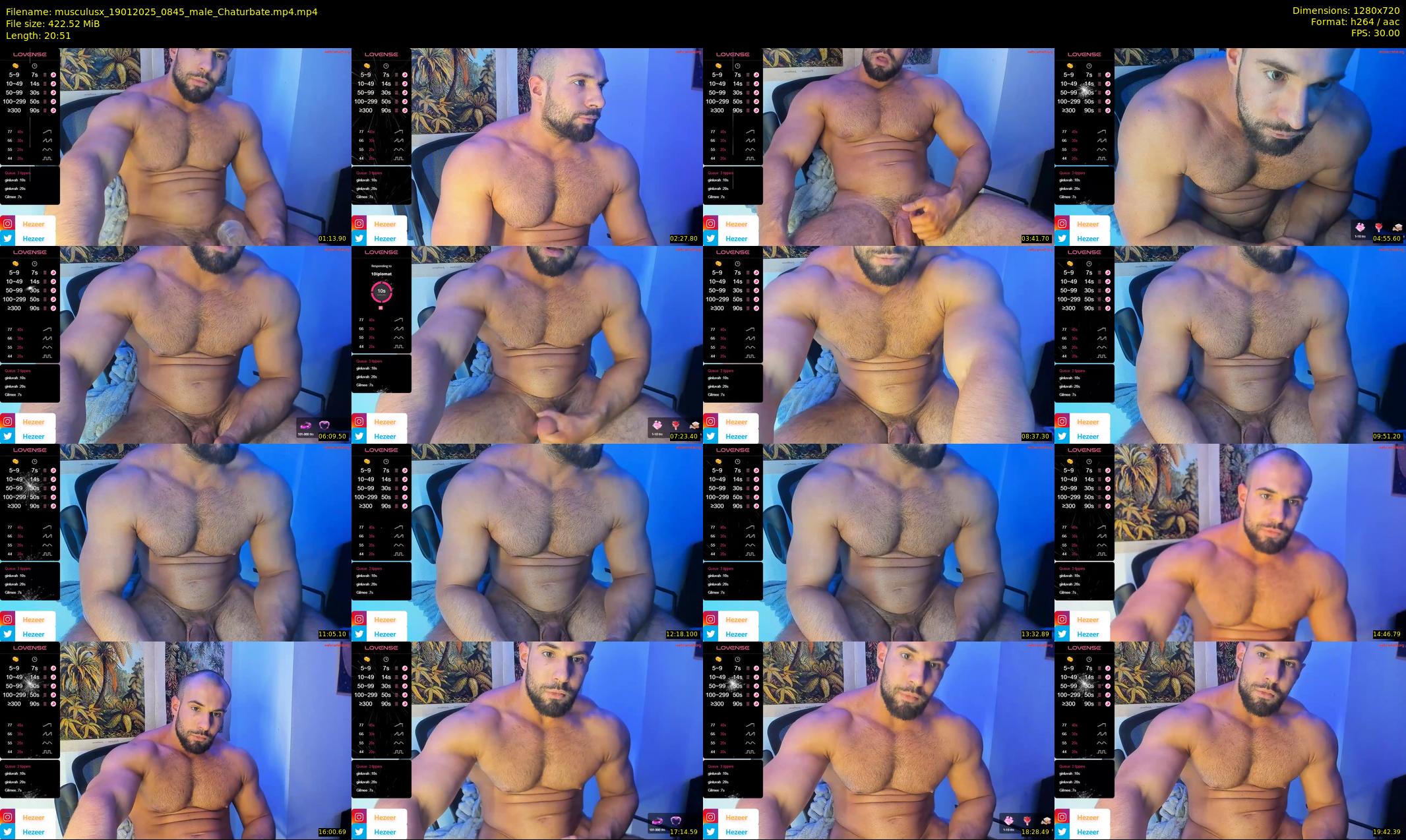 musculusx — 21 minute Chaturbate male cam show recording, 720p, Jan 19, 2025