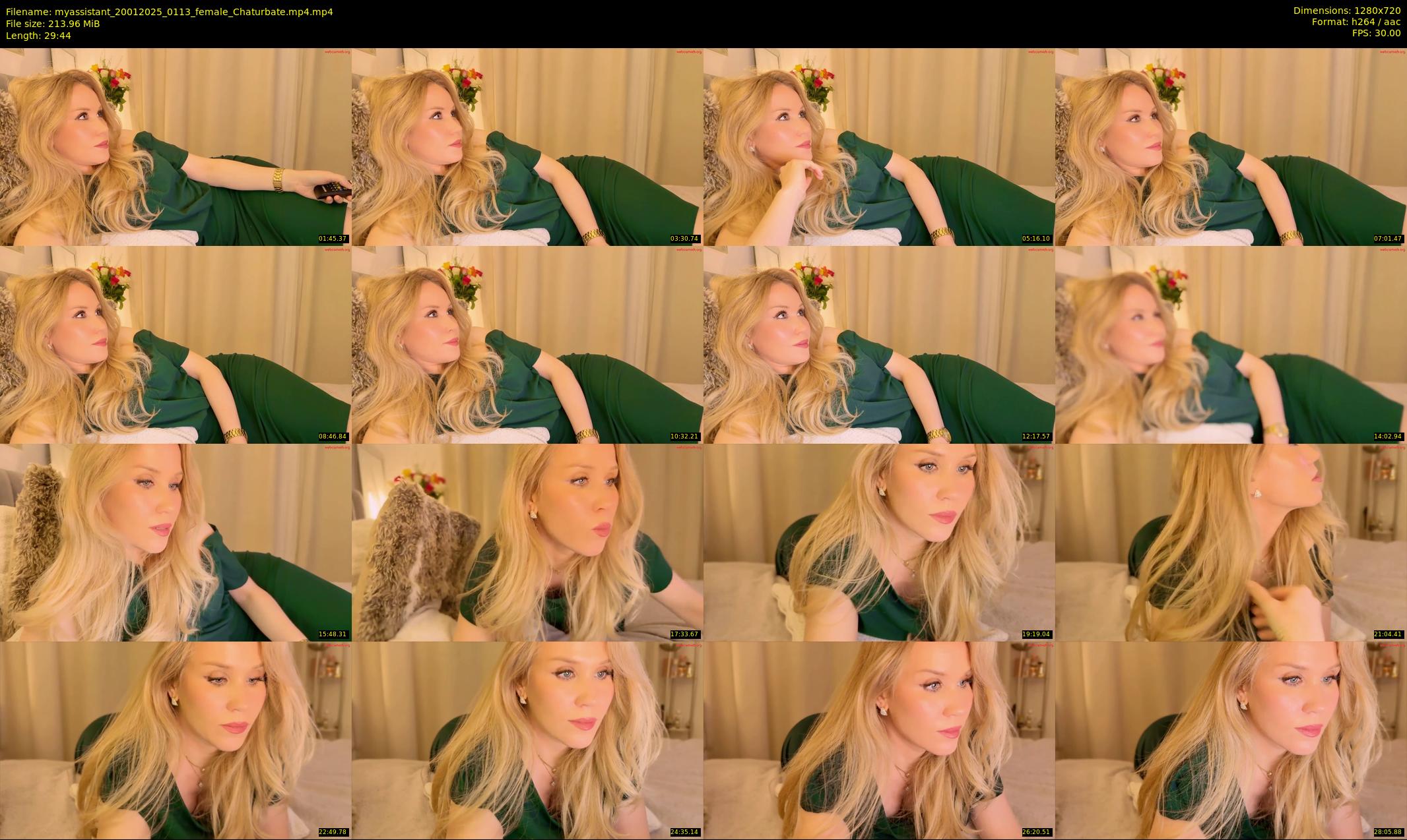 myassistant — 30 minute Chaturbate female cam show recording, 720p, Jan 20, 2025