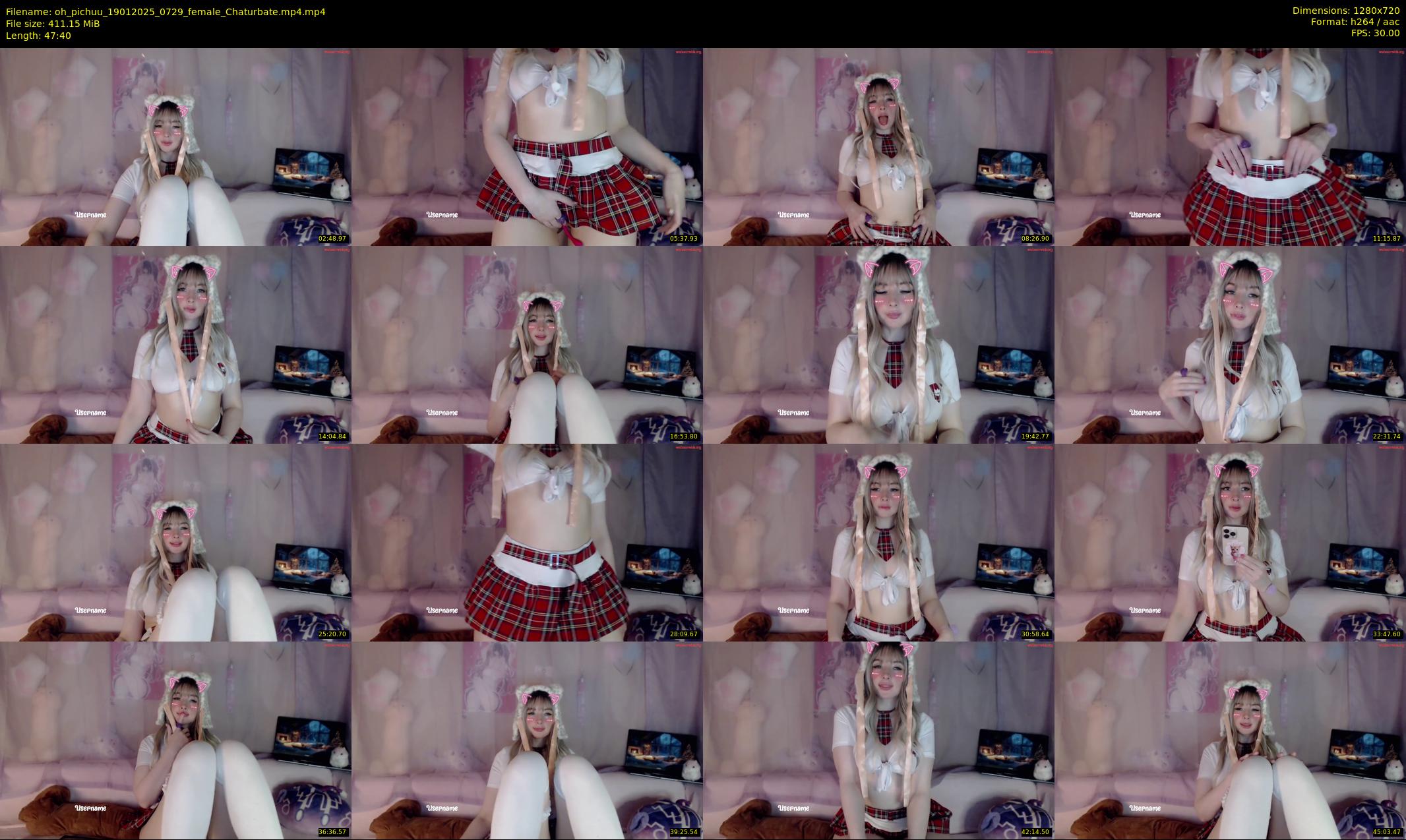 oh_pichuu — 48 minute Chaturbate female cam show recording, 720p, Jan 19, 2025