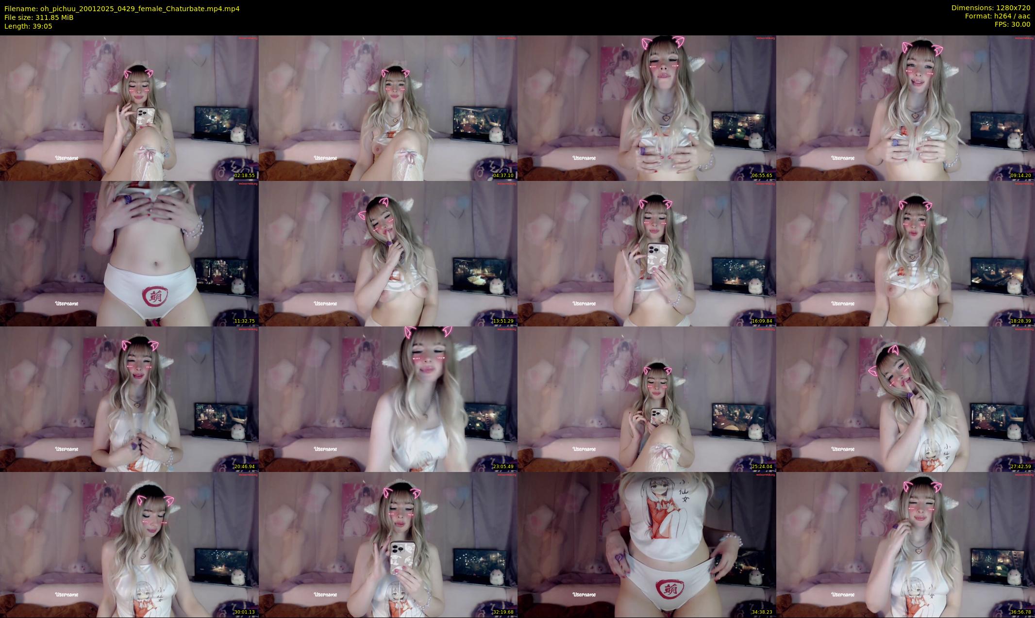 oh_pichuu — 40 minute Chaturbate female cam show recording, 720p, Jan 20, 2025