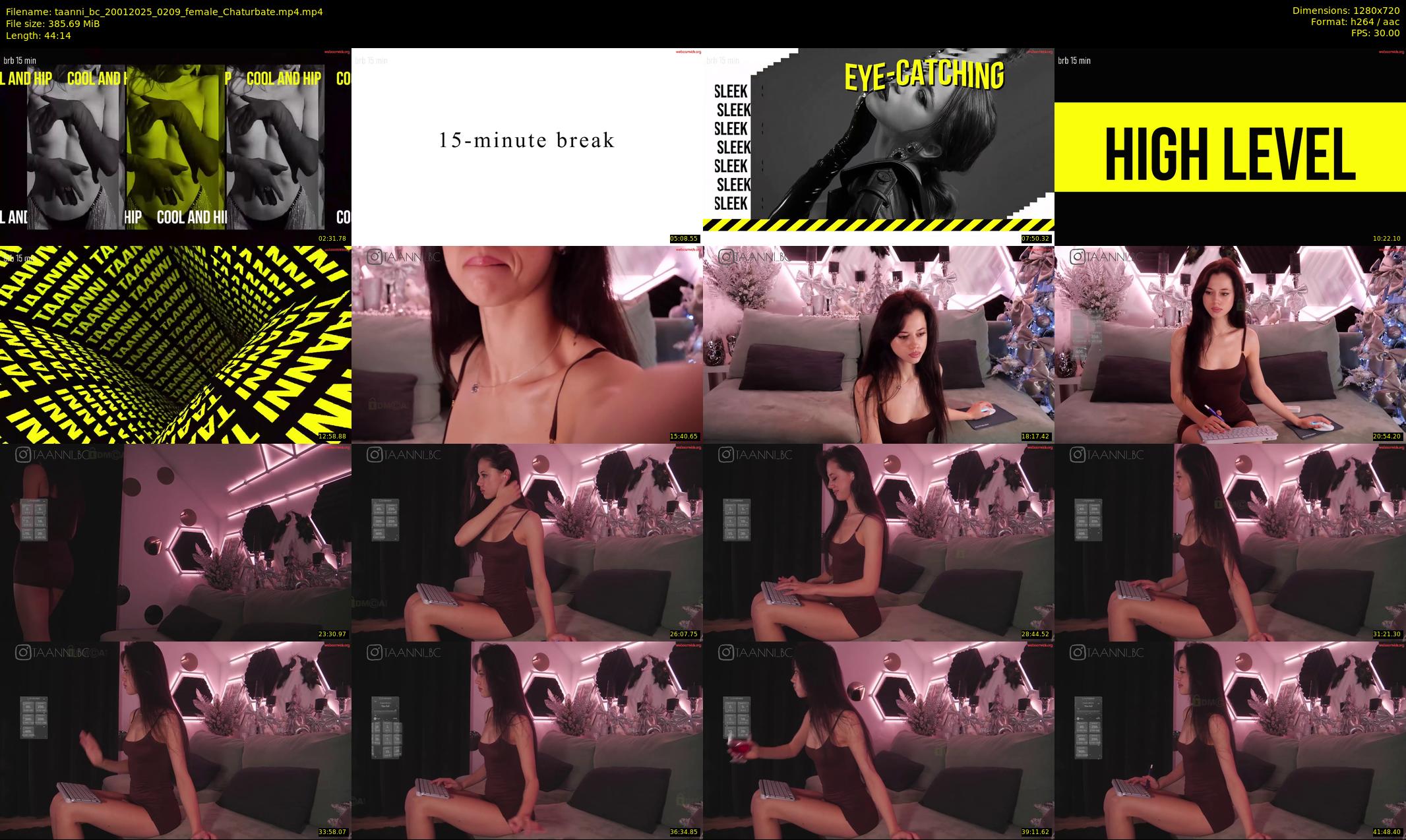 taanni_bc — 45 minute Chaturbate female cam show recording, 720p, Jan 20, 2025