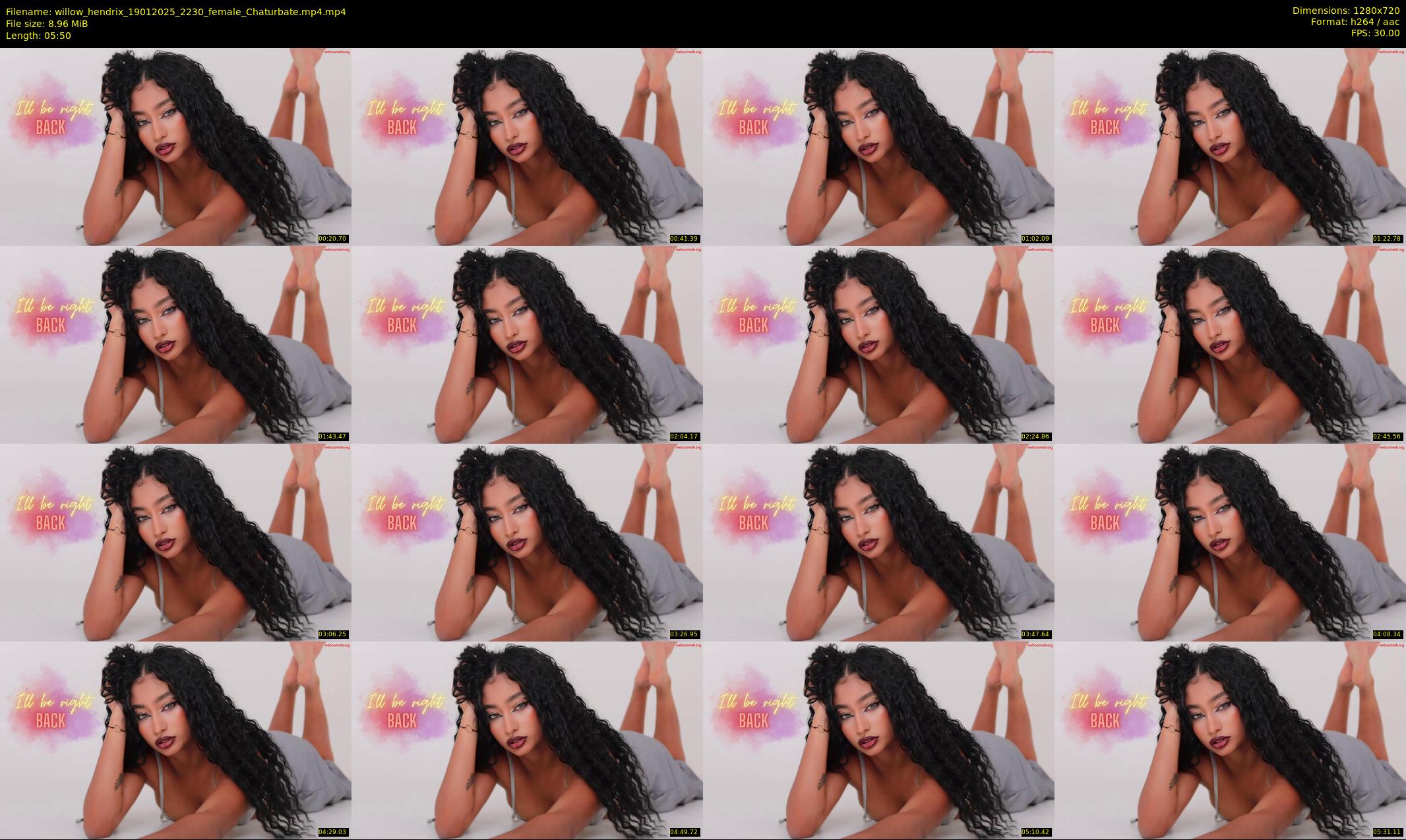 willow_hendrix — 6 minute Chaturbate female cam show recording, 720p, Jan 19, 2025