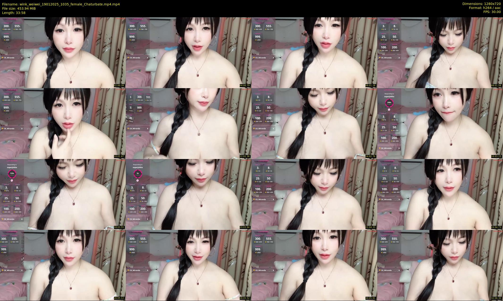 wink_weiwei — 34 minute Chaturbate female cam show recording, 720p, Jan 19, 2025