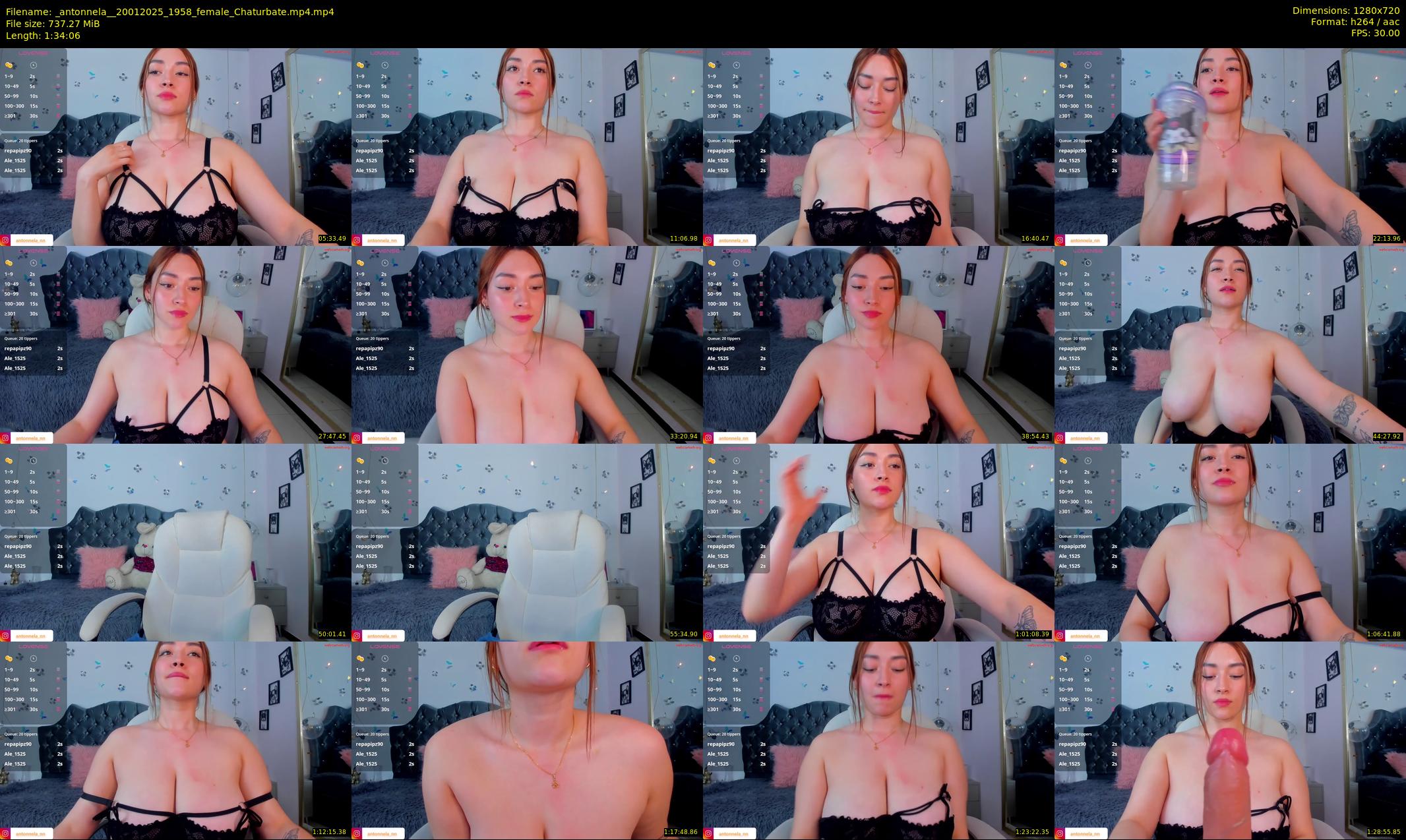 _antonnela_ — 95 minute Chaturbate female cam show recording, 720p, Jan 20, 2025