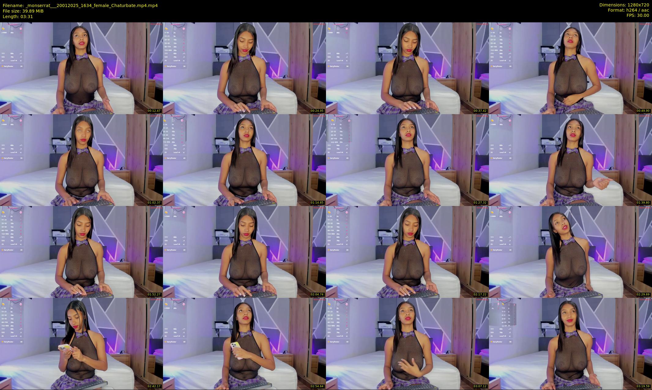 _monserrat__ — 4 minute Chaturbate female cam show recording, 720p, Jan 20, 2025