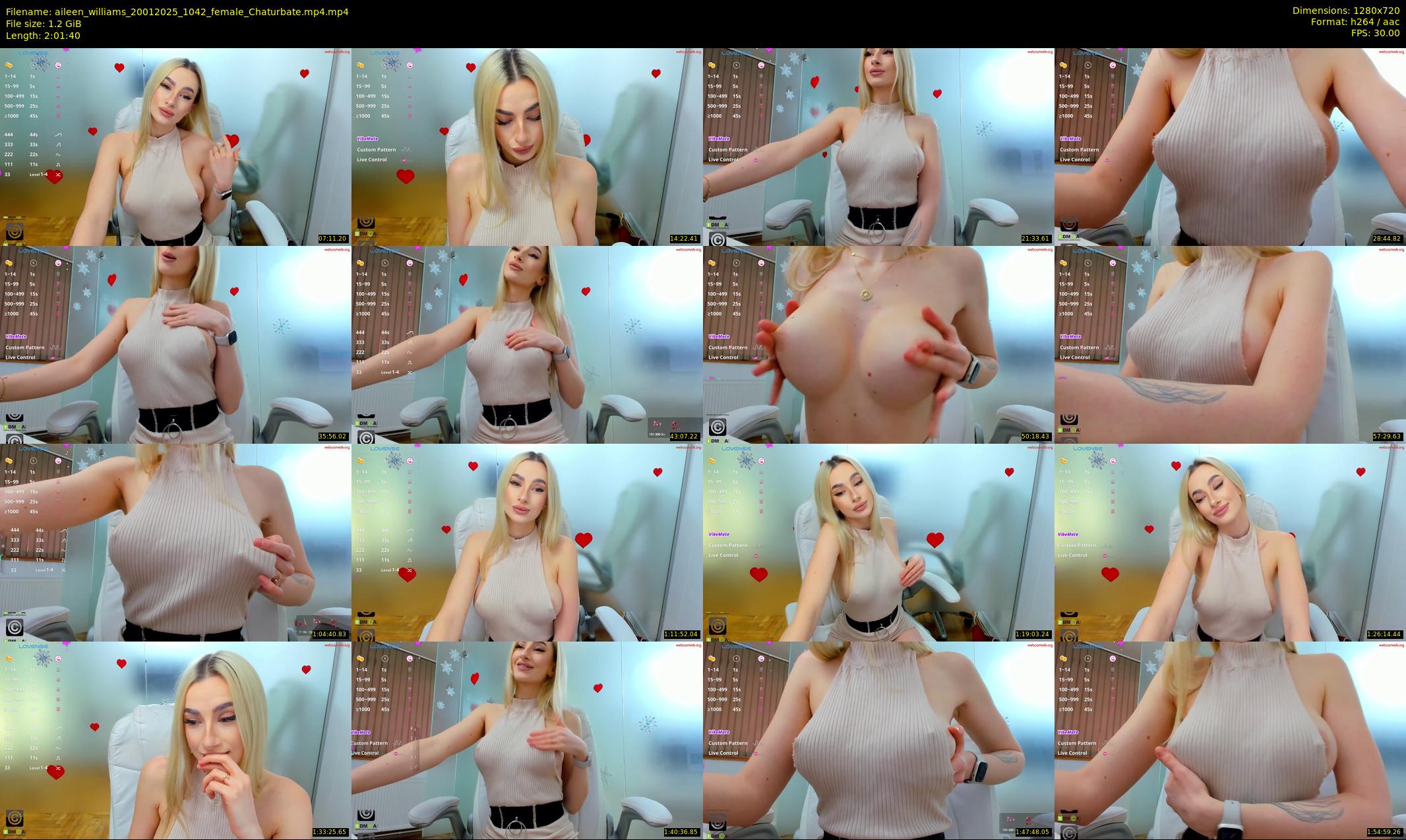 aileen_williams — 122 minute Chaturbate female cam show recording, 720p, Jan 20, 2025