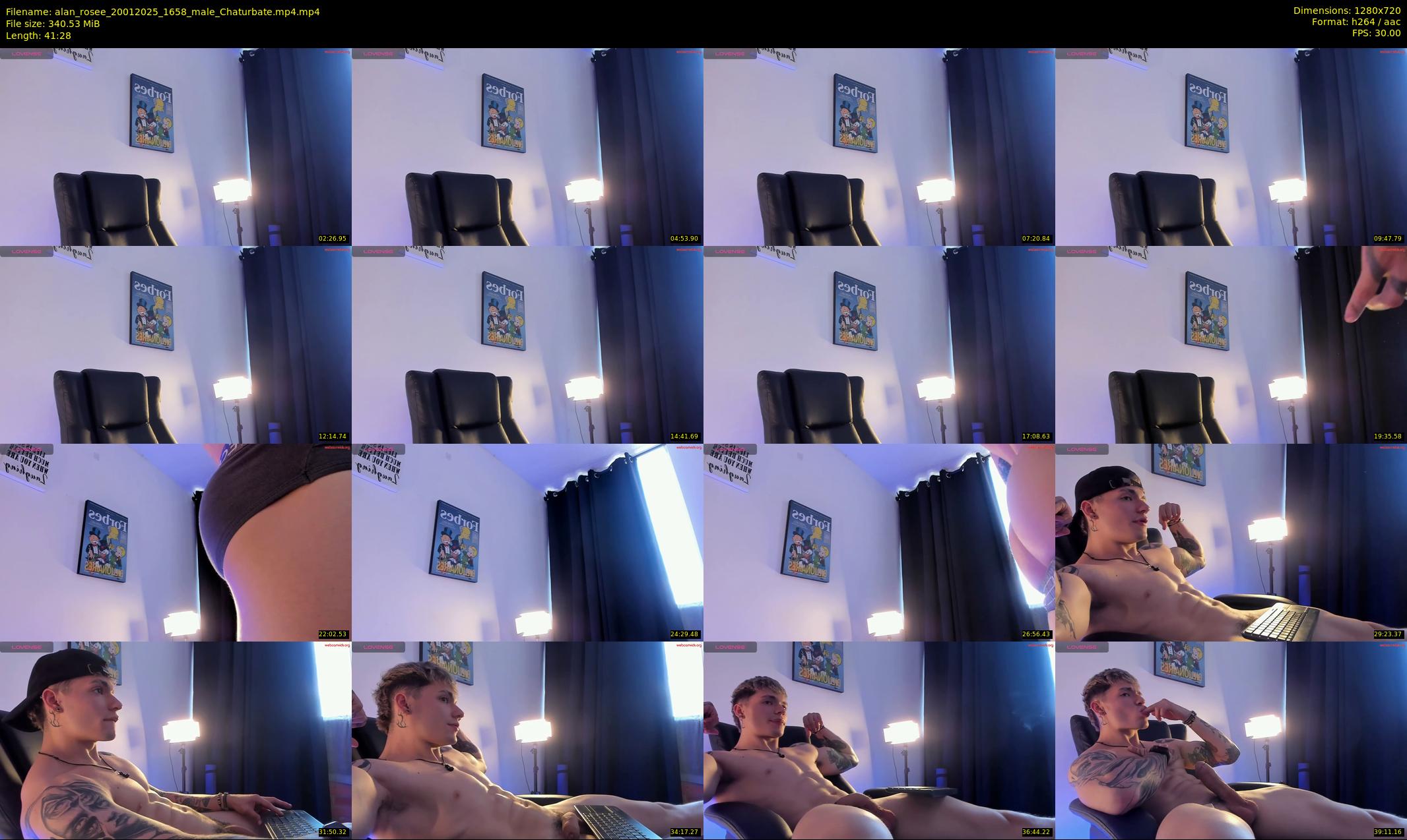 alan_rosee — 42 minute Chaturbate male cam show recording, 720p, Jan 20, 2025