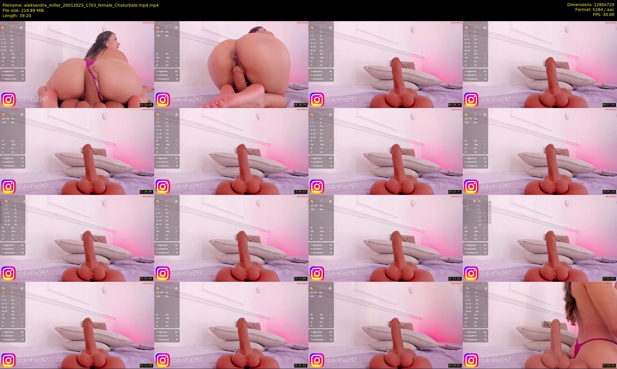 aleksandra_miller — 40 minute Chaturbate female cam show recording, 720p, Jan 20, 2025
