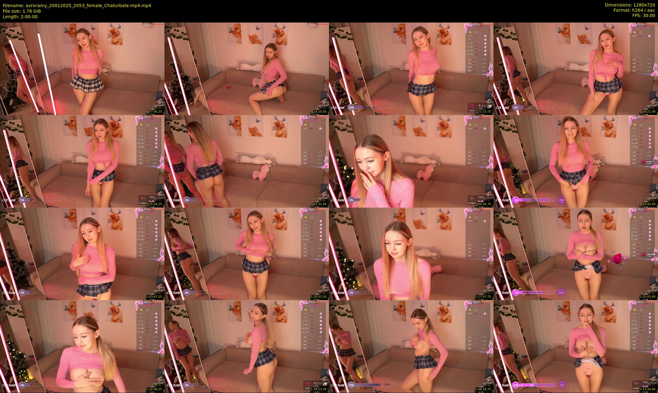 avroramy — 120 minute Chaturbate female cam show recording, 720p, Jan 20, 2025